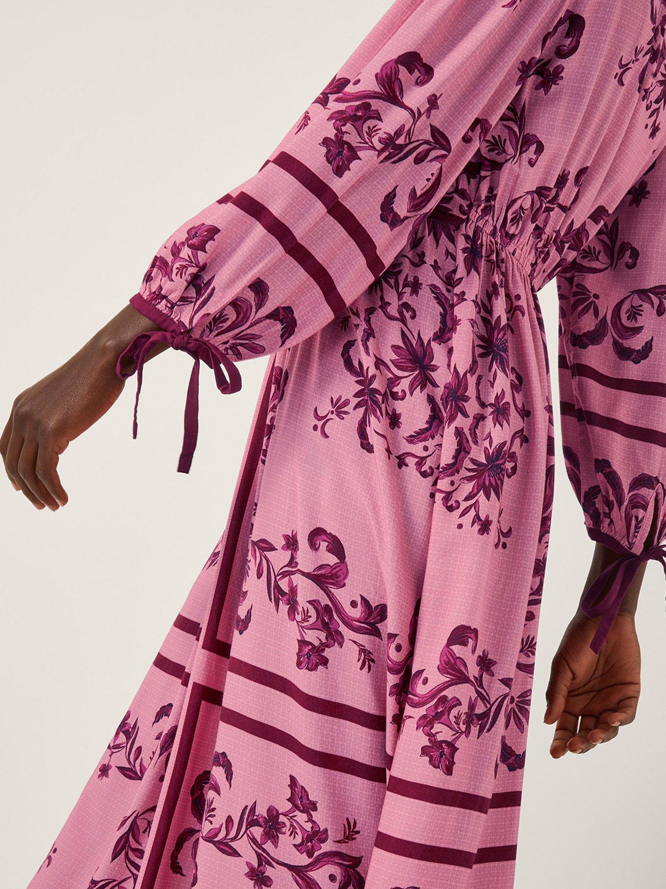 Image 3 of 4 of Monsoon Matilde Print Dress - Pink