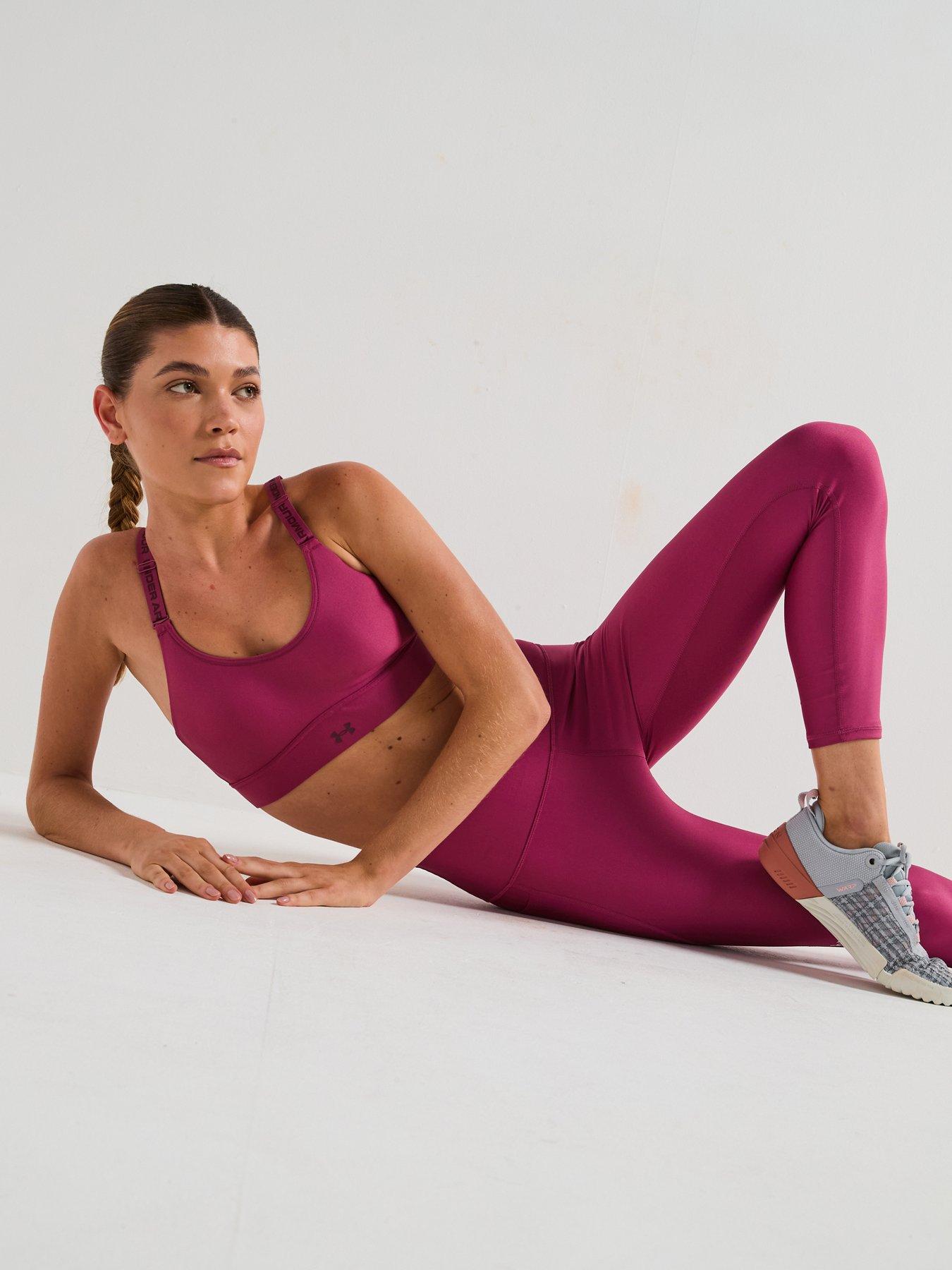 Image 1 of 6 of UNDER ARMOUR Womens Training Infinity 20 Mid Support A-C Cup Sports Bra - Burgundy