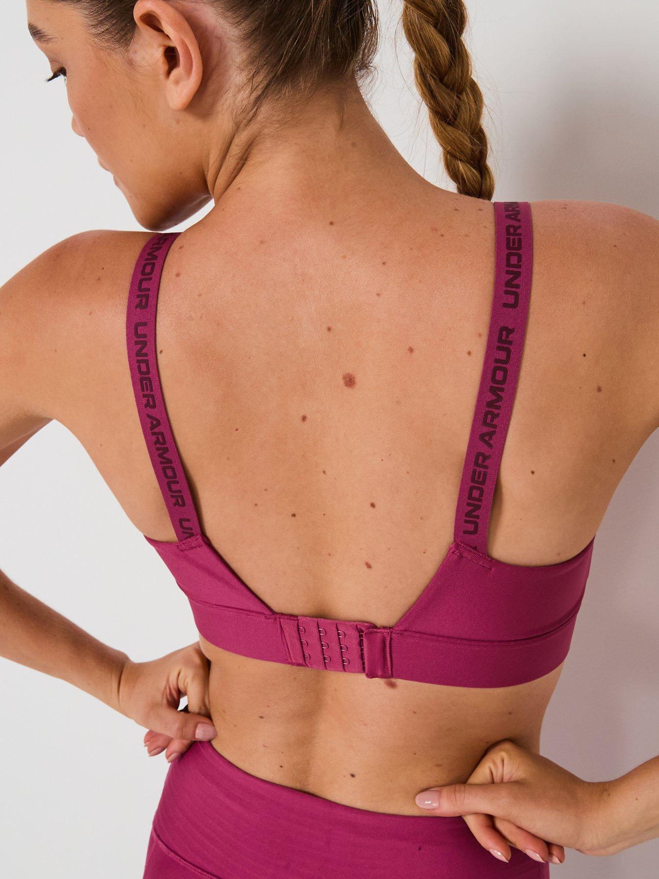 Image 2 of 6 of UNDER ARMOUR Womens Training Infinity 20 Mid Support A-C Cup Sports Bra - Burgundy