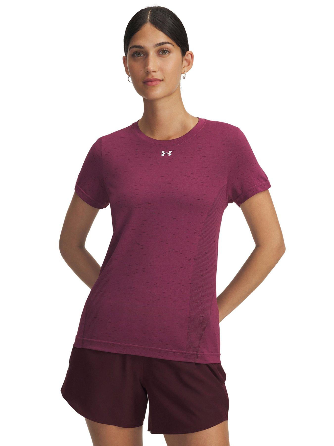 undefined Womens Training Vanish Seamless Loose T-Shirt - Burgundy