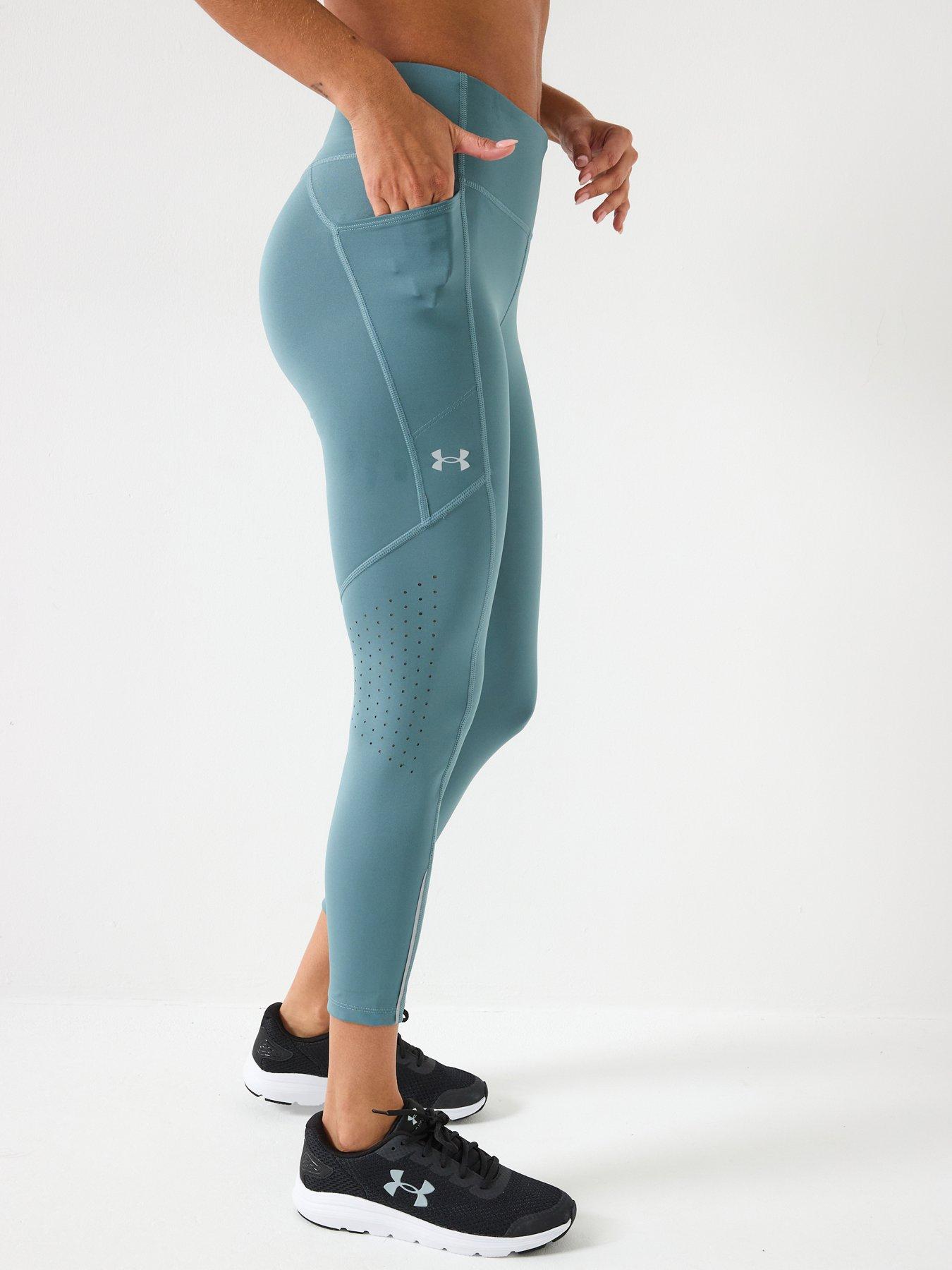UNDER ARMOUR Womens Running Launch Ankle Tights - Green