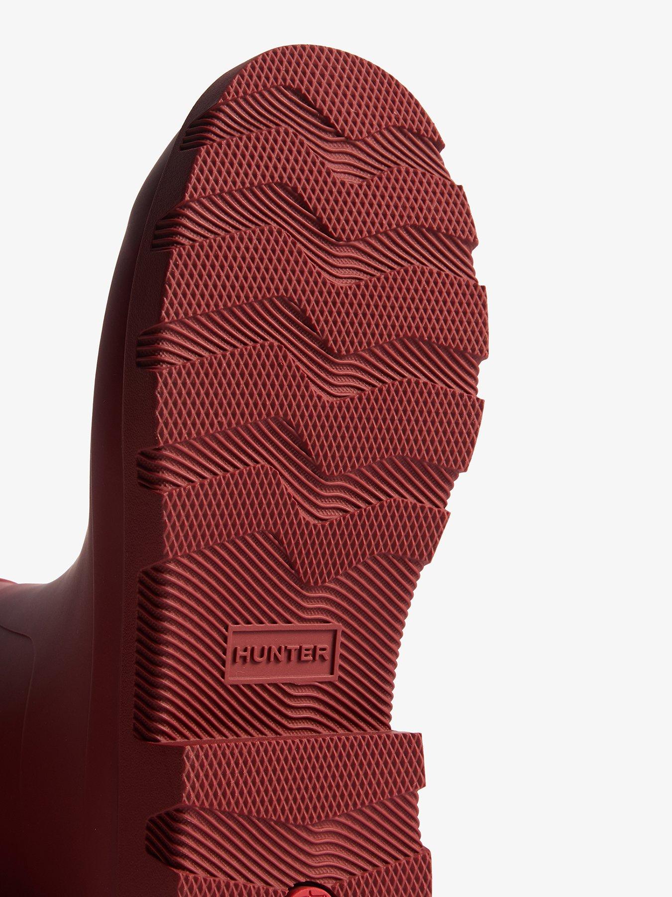 Image 4 of 4 of Hunter Downpour Short Wellington Boot-Dark Red