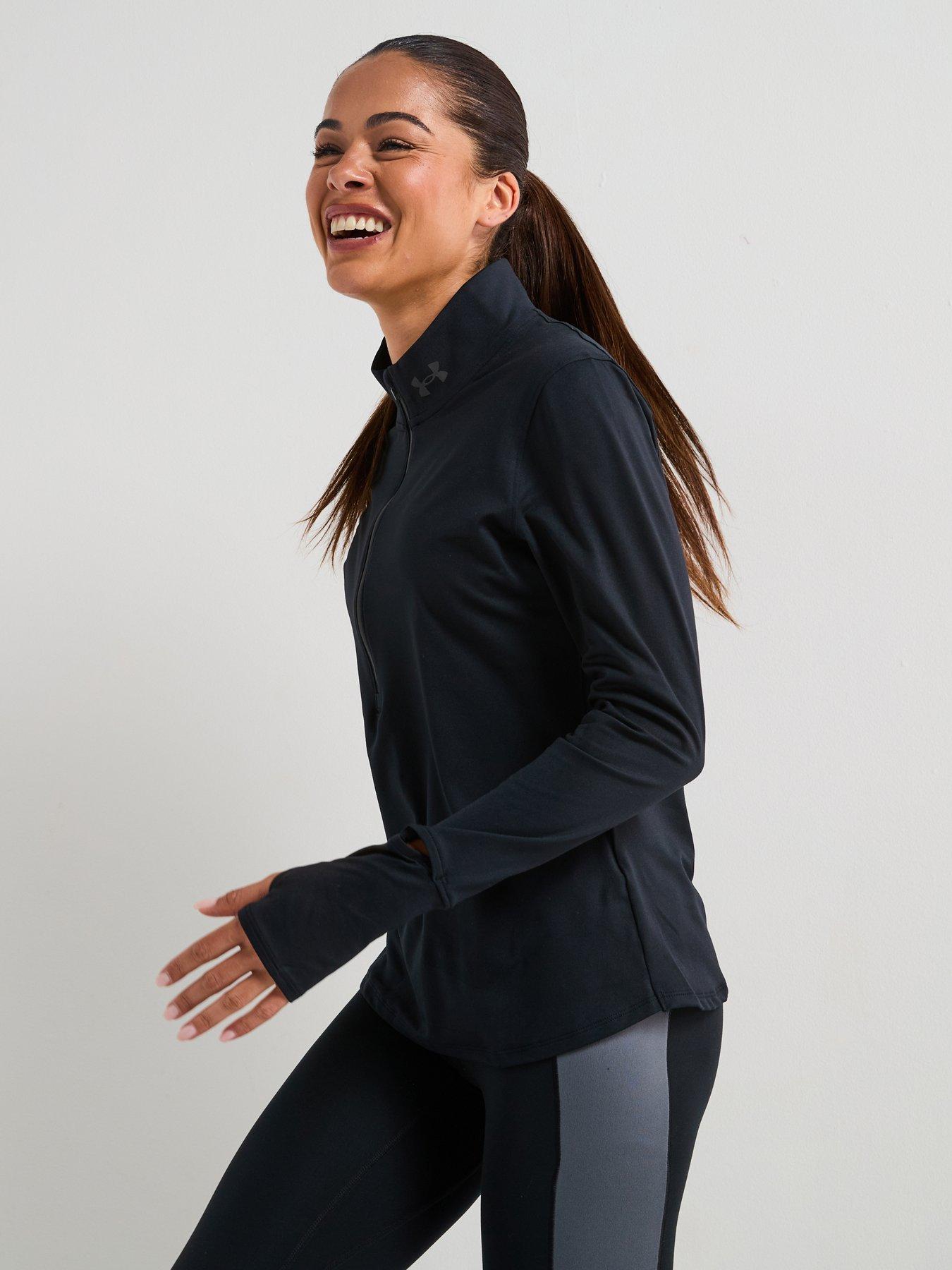 undefined Womens Running Launch Pro 1/2 Zip Top - Black