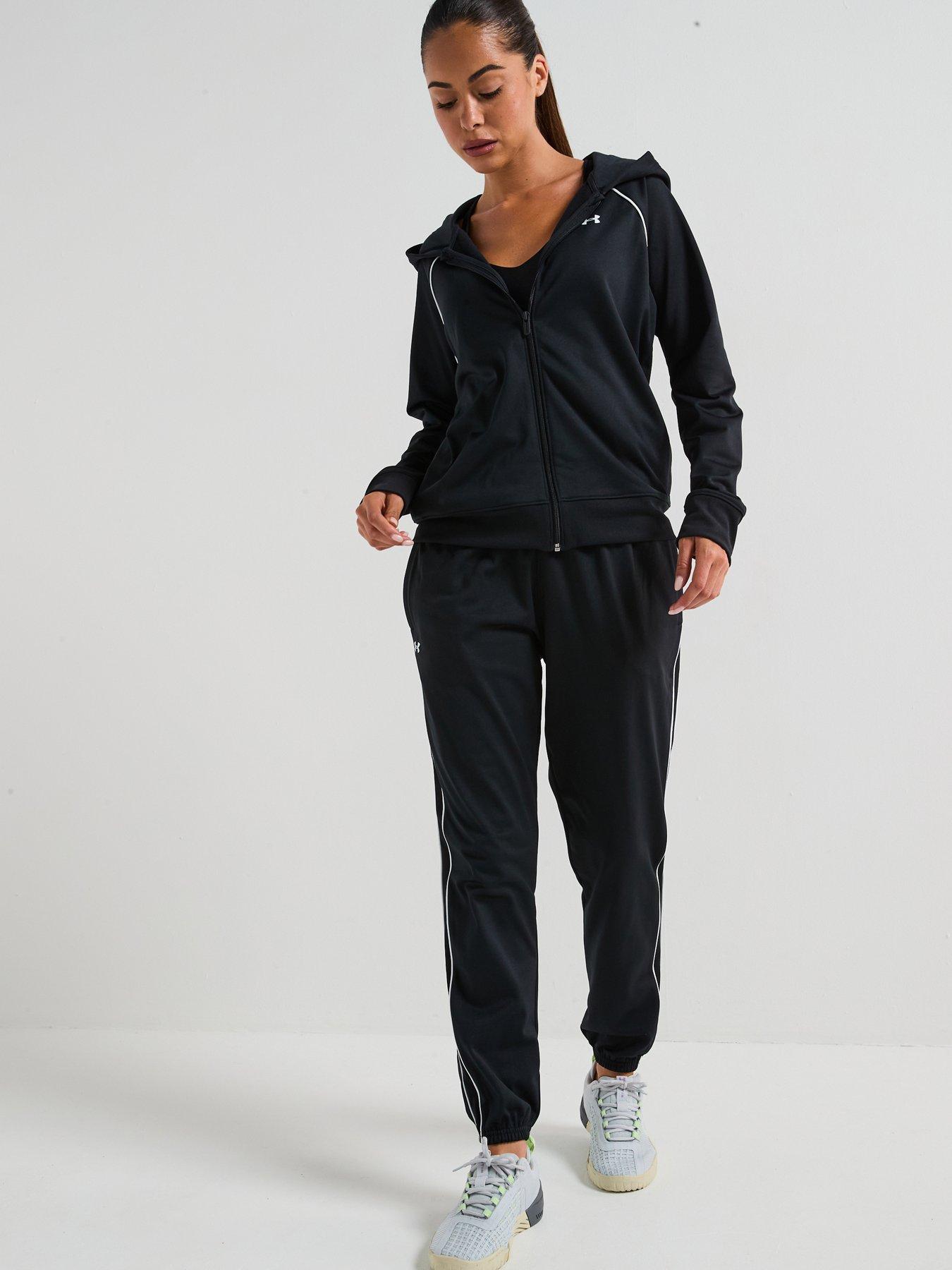 UNDER ARMOUR Womens Training Rival Tricot Tracksuit - Black