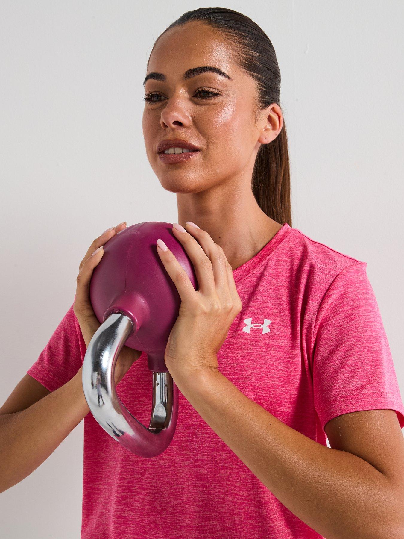 undefined Womens Training Tech Twist T-shirt - Pink/white