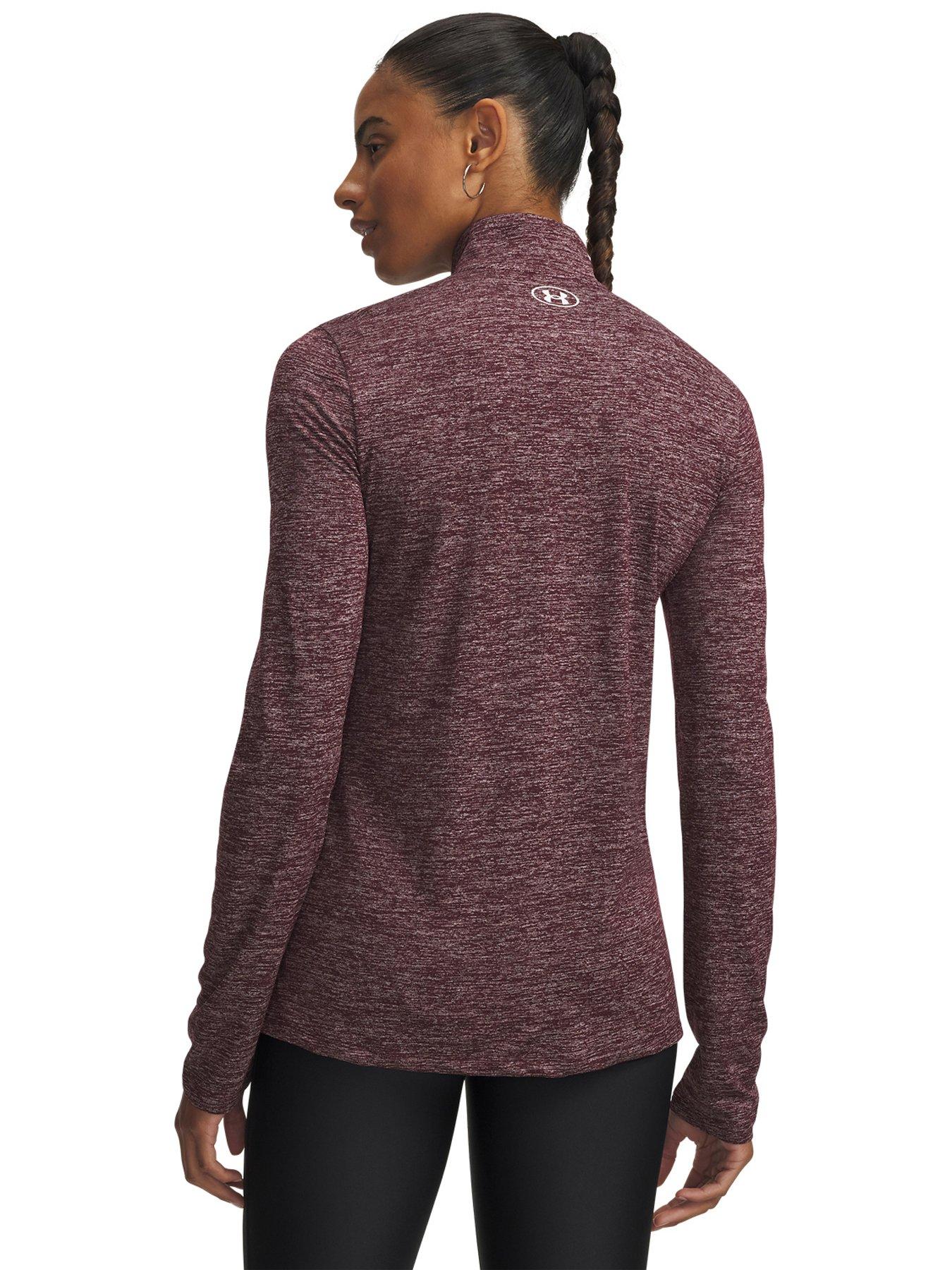 Image 2 of 3 of UNDER ARMOUR Womens Training Tech Twist 1/2 Zip Top - Burgundy