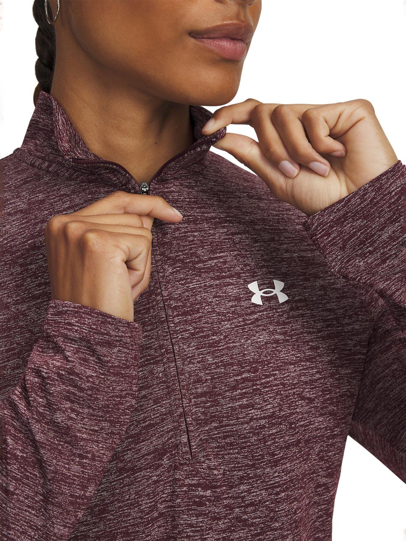 Image 3 of 3 of UNDER ARMOUR Womens Training Tech Twist 1/2 Zip Top - Burgundy