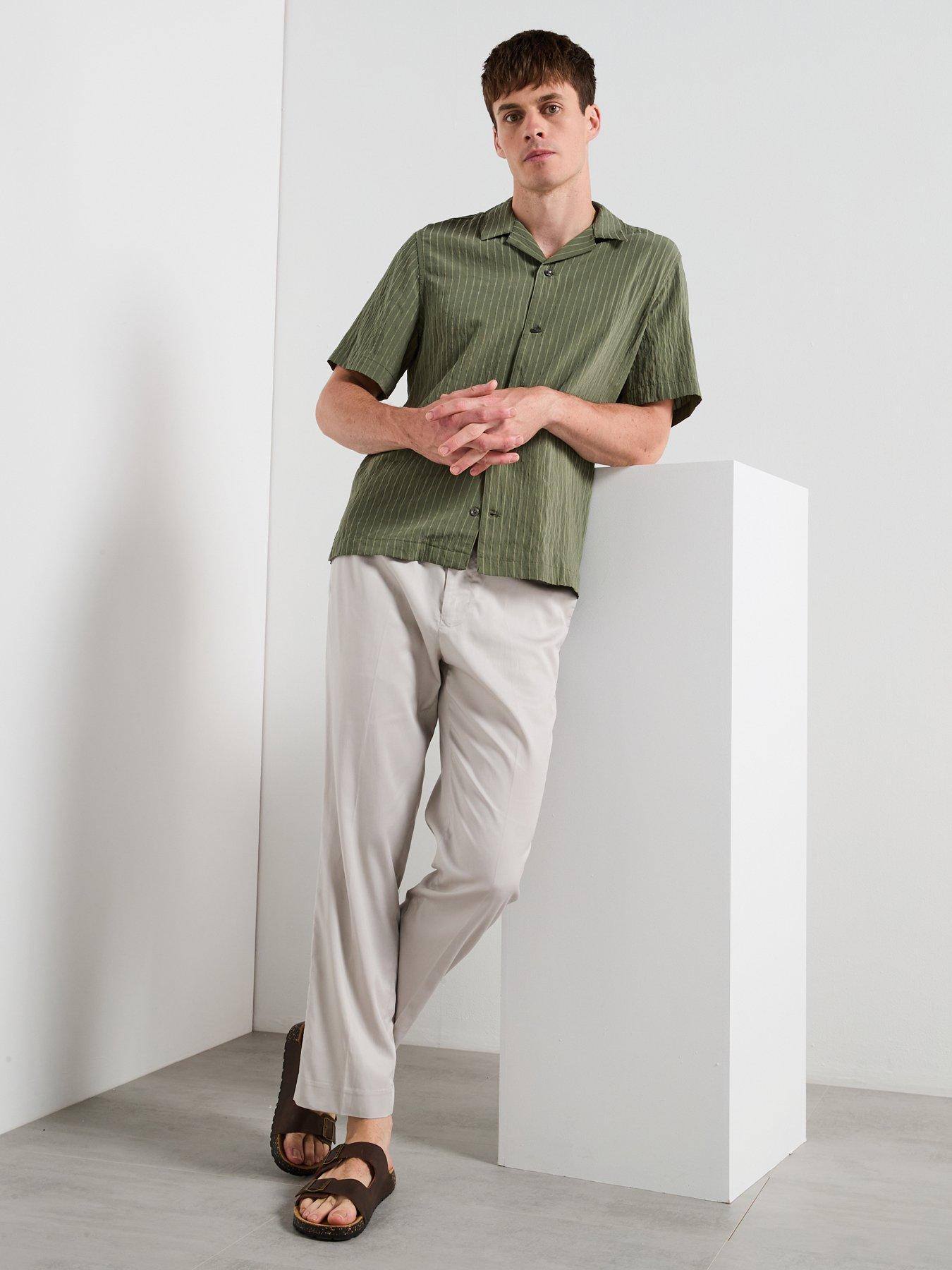 Image 3 of 6 of Mango Tyler Tie Waist Casual Trousers - Cream