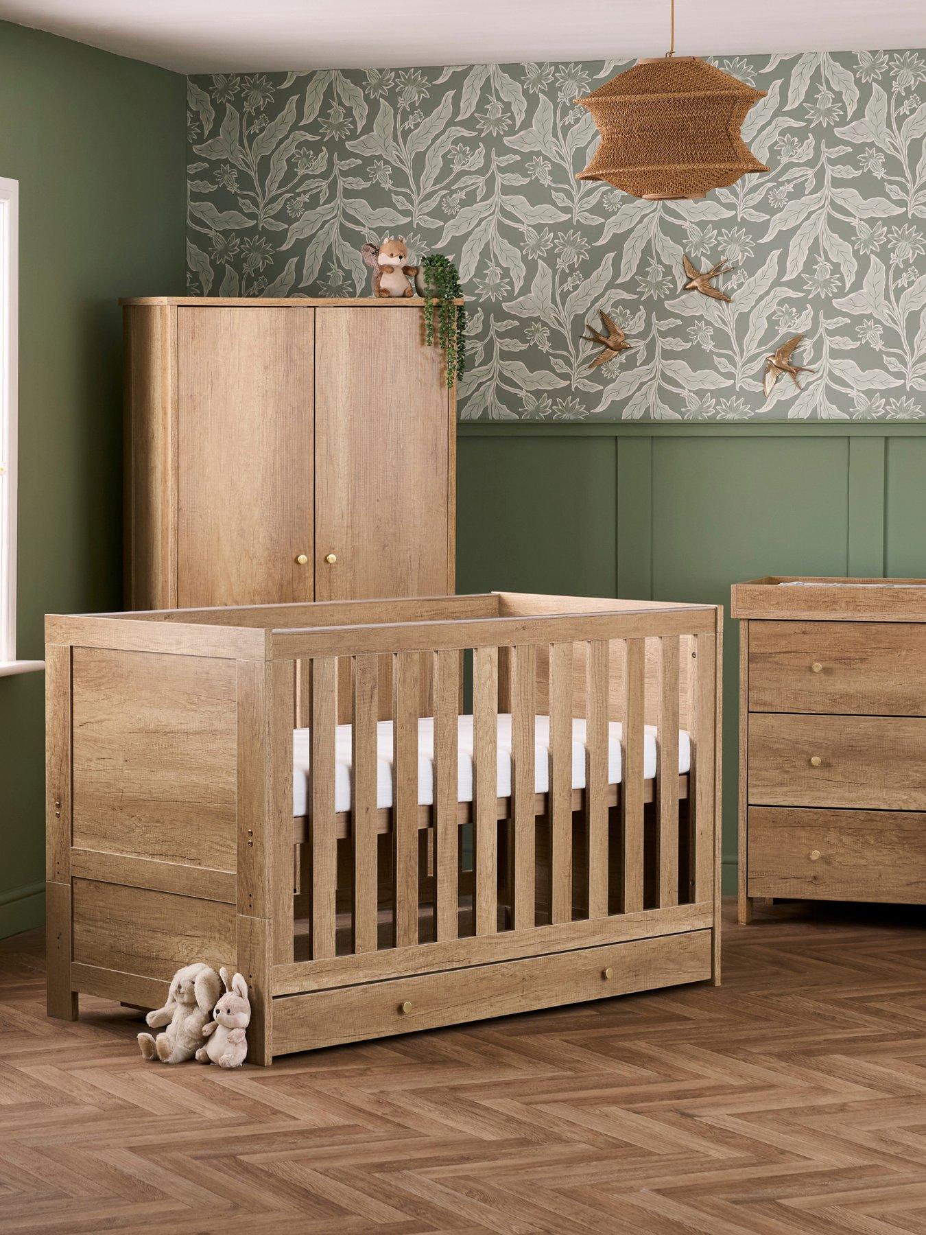 Obaby Nika 3 Piece Room Set  &  Under Drawer - Oak
