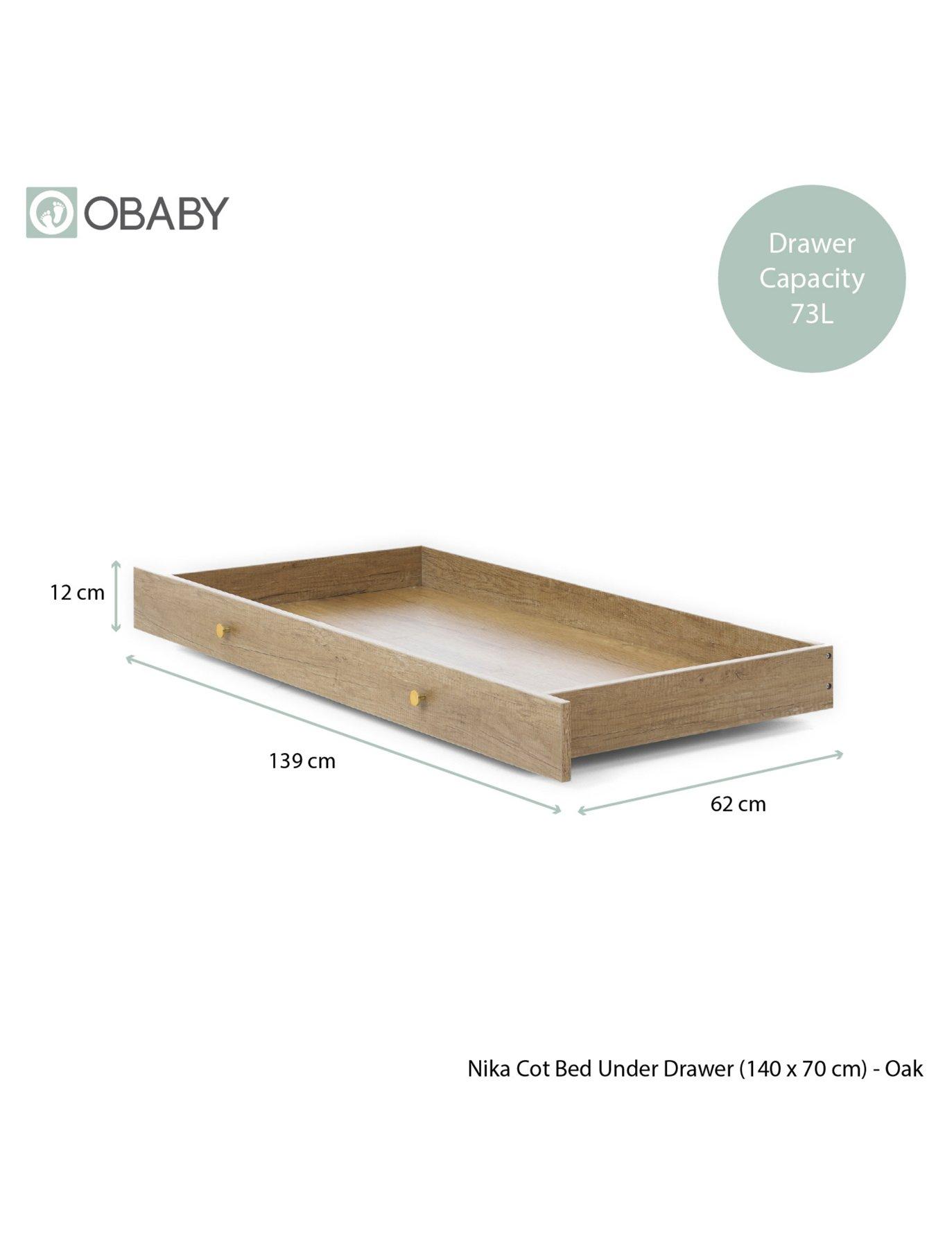Image 5 of 7 of Obaby Nika Cot Bed &amp; Under Drawer - Oak