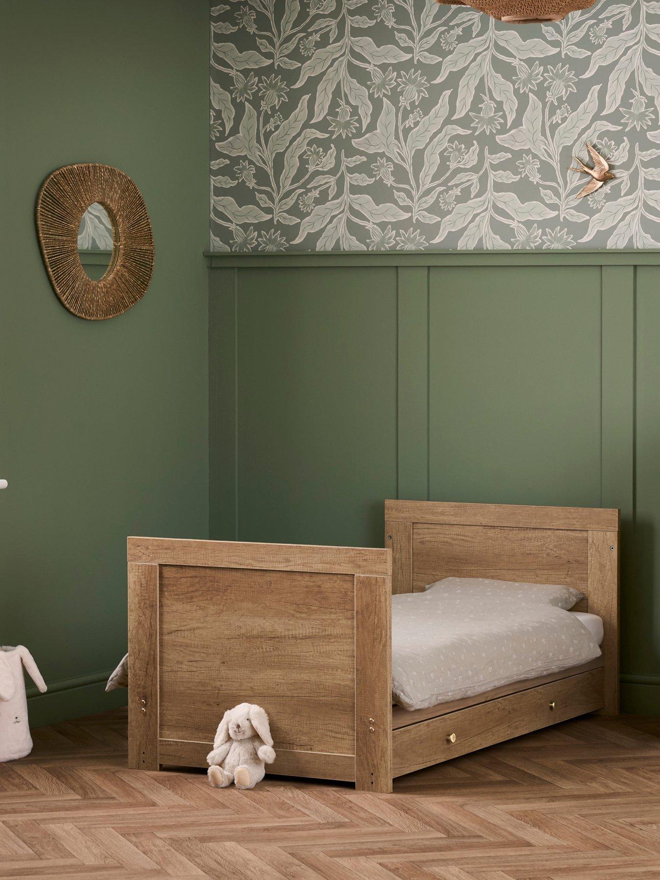  image of obaby-nika-cot-bed-amp-under-drawer-oak