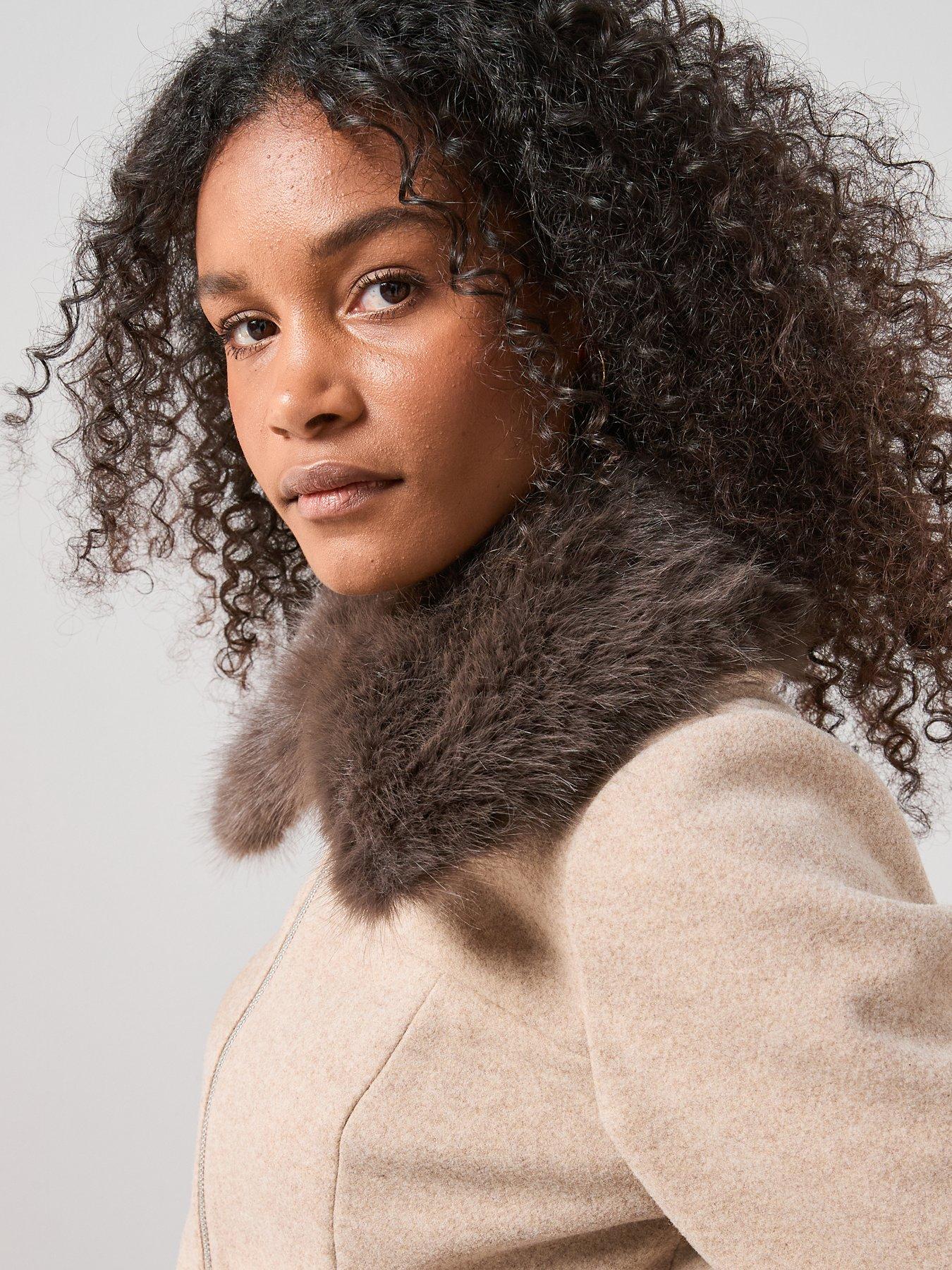  image of the-very-collection-faux-wool-harrington-jacket-with-faux-fur-collar-oatmeal