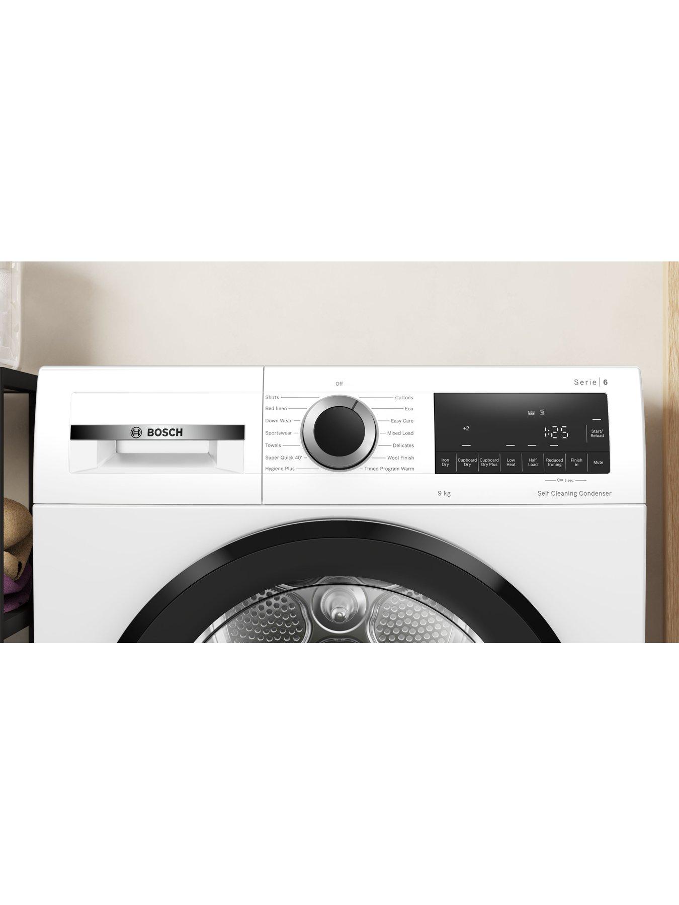 Image 2 of 7 of Bosch WTH85226GB 8kg Load Heat Pump Tumble Dryer with AutoDry, Time Delay/Time remaining, LED Display, Silver/ White door