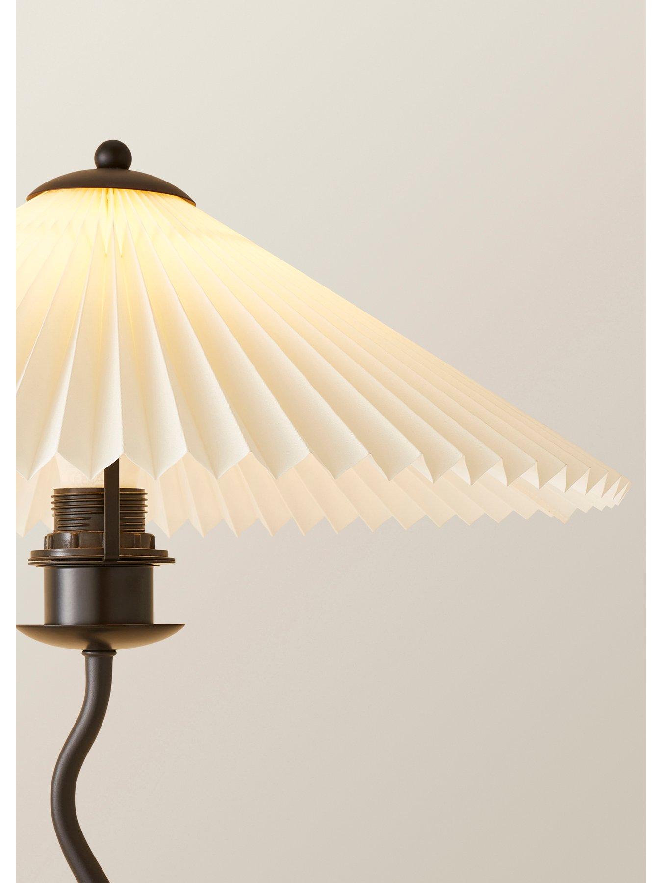 Image 4 of 7 of ValueLights Wiggle Black Metal Table Lamp With Origami Shade