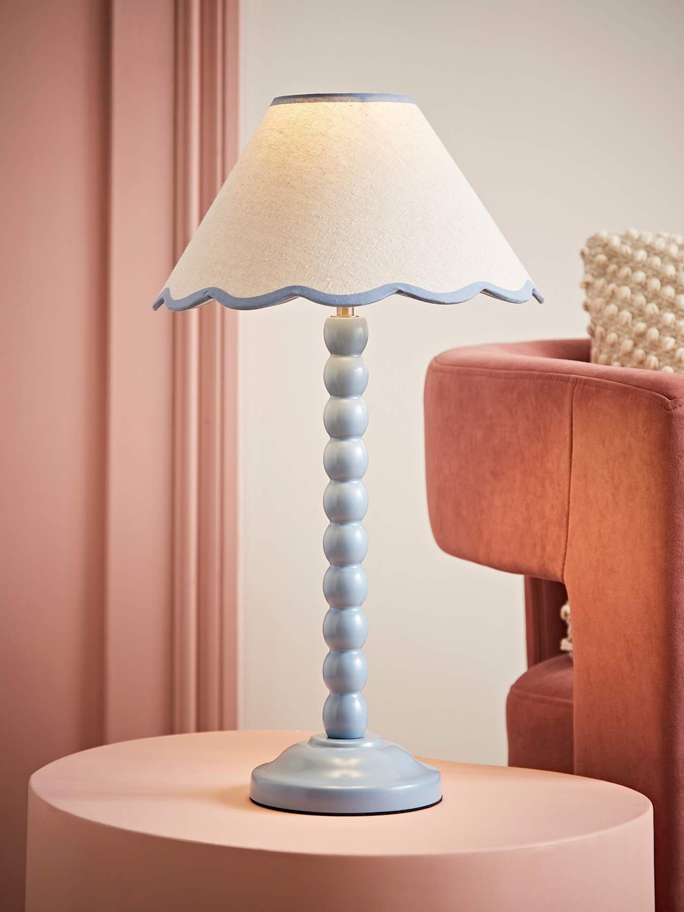 Image 1 of 7 of ValueLights Bobbles Painted Table Lamp with Shade