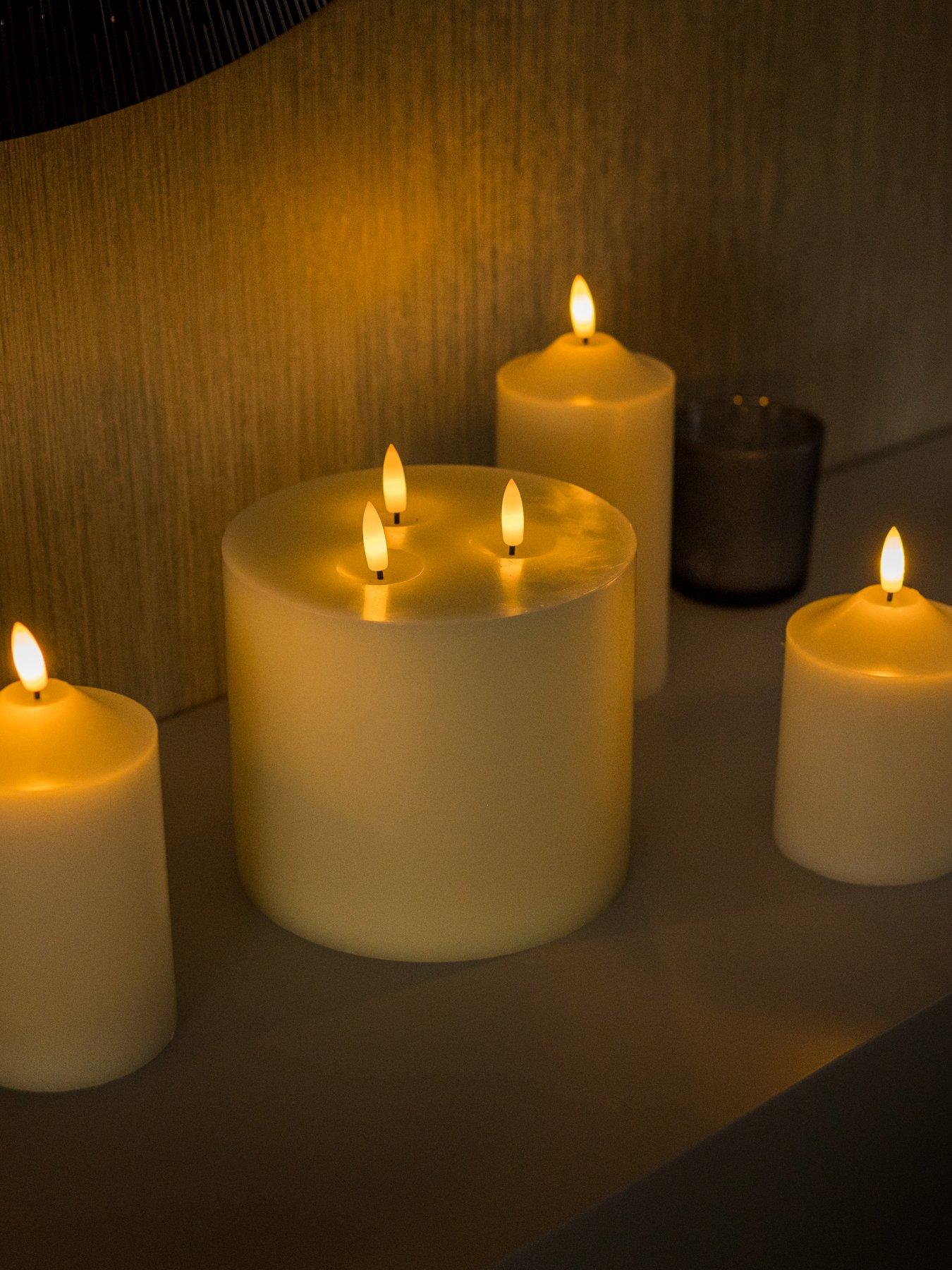 Image 6 of 7 of ValueLights Led 3 Wick Flickering Candle With Remote Control