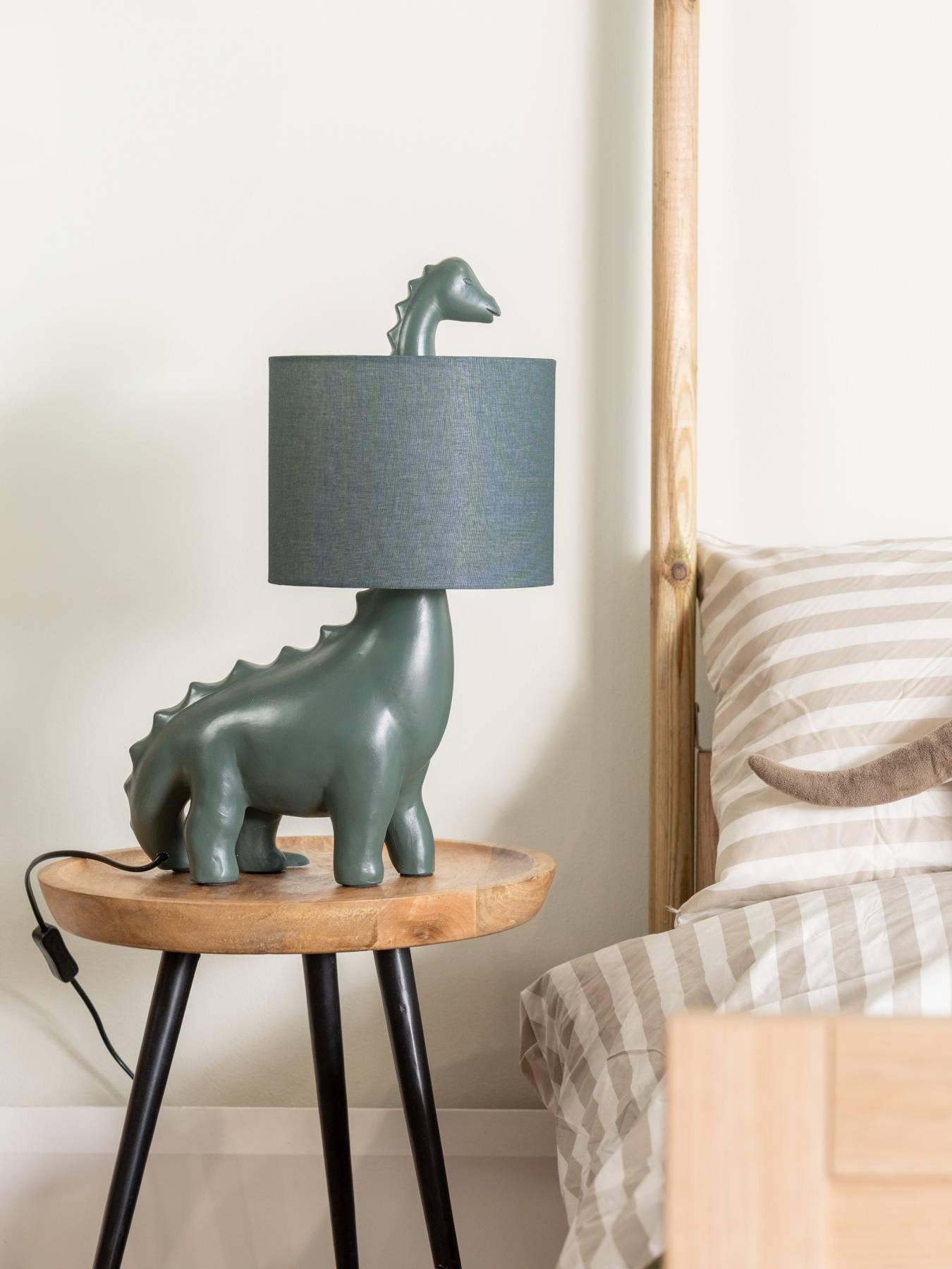 undefined Forest Green Dinosaur Table Lamp With Shade