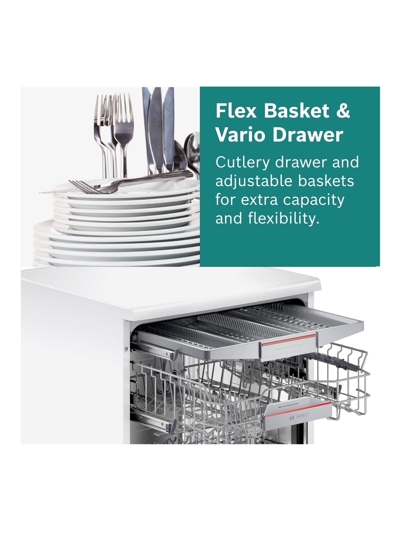  image of bosch-sms4emw06g-60cm-dishwasher-efficient-dry-6-programmes-vario-flex-baskets-vario-drawer-5-options-42db-9l-14-place-settings