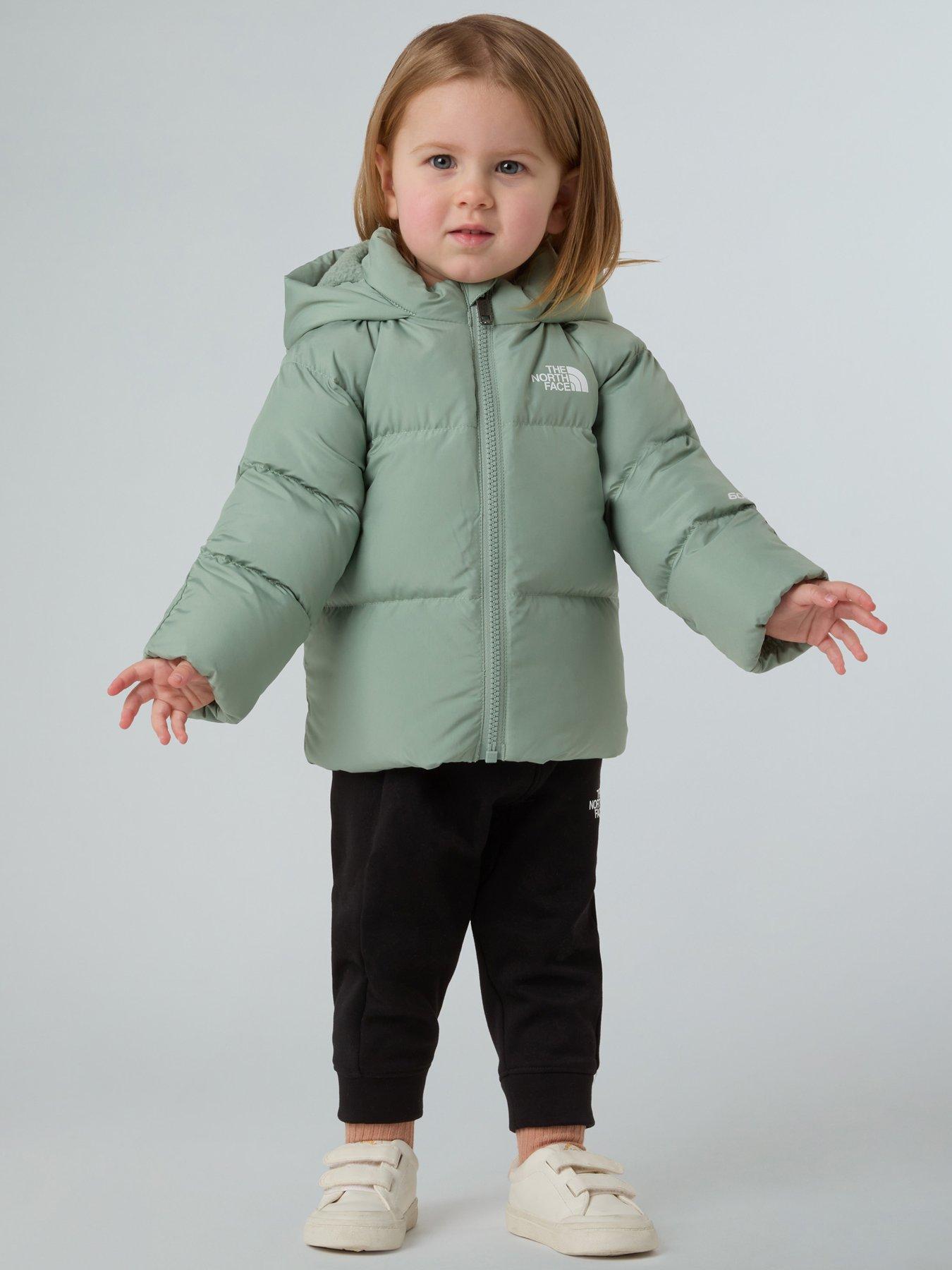  image of the-north-face-baby-down-fleece-lined-jacket-green