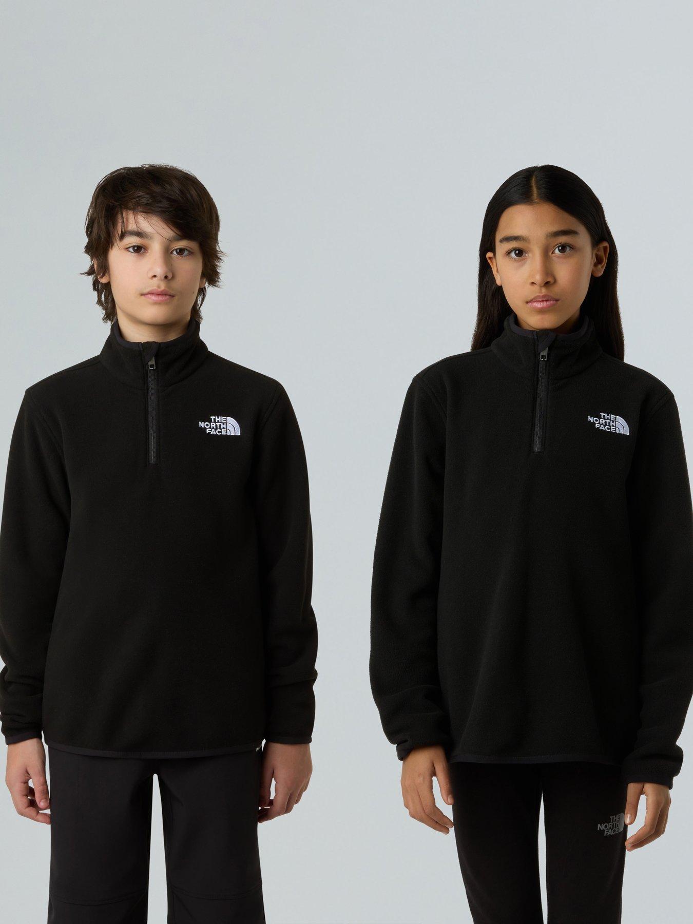 Image 1 of 5 of The North Face Teen Glacier 1/4 Zip Pullover - Black