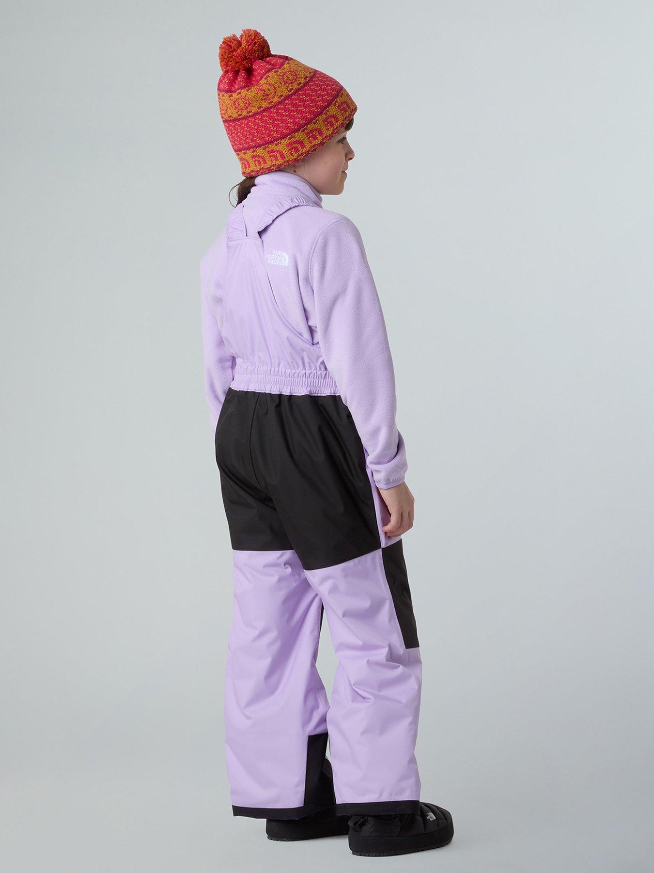  image of the-north-face-kids-freedom-insulated-ski-bib-trousers--purple
