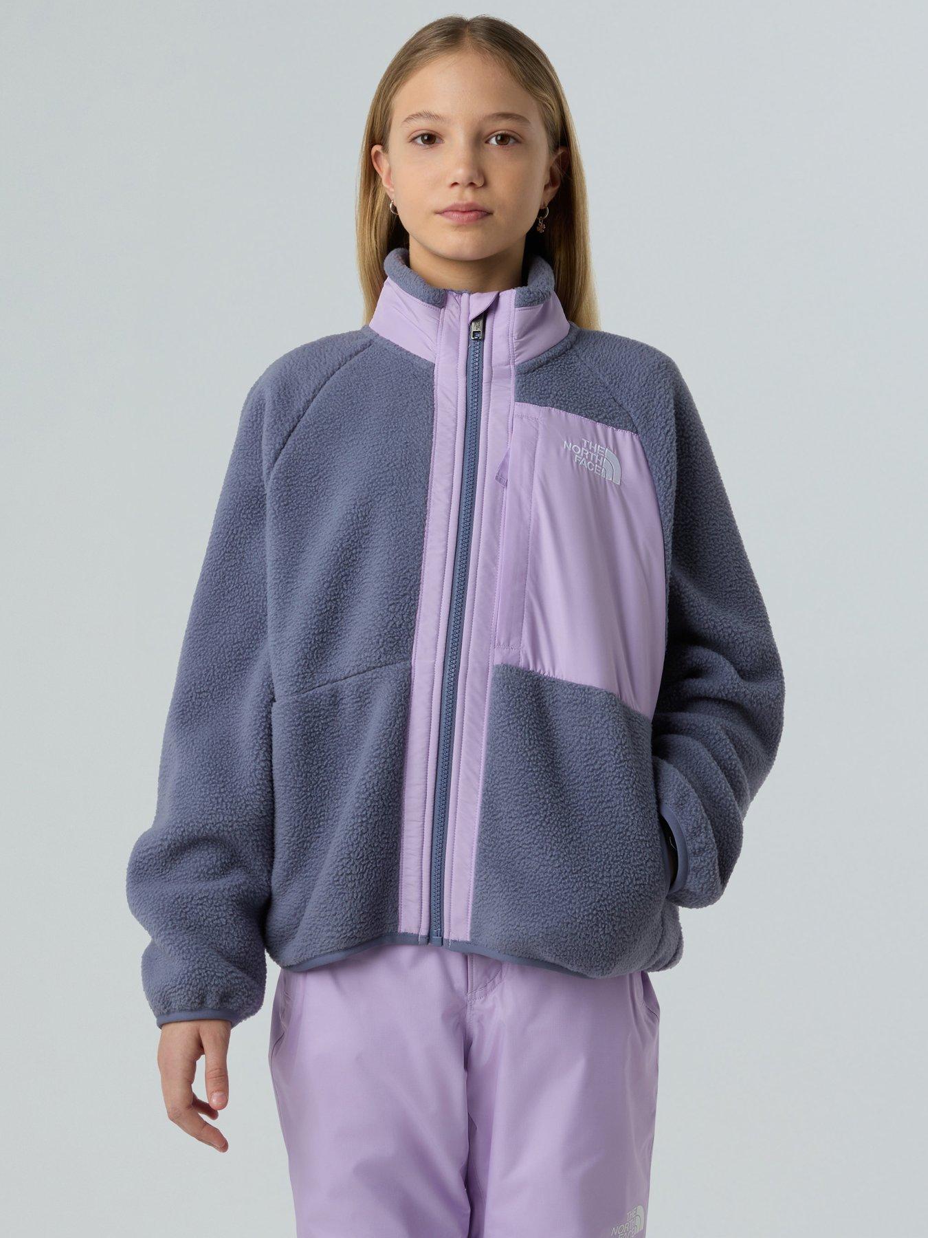 Image 1 of 6 of The North Face Girls Yumiori Full Zip Jacket - Grey/lilac