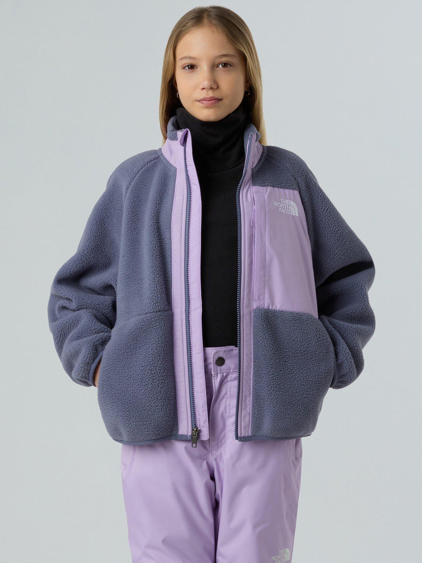 Image 6 of 6 of The North Face Girls Yumiori Full Zip Jacket - Grey/lilac