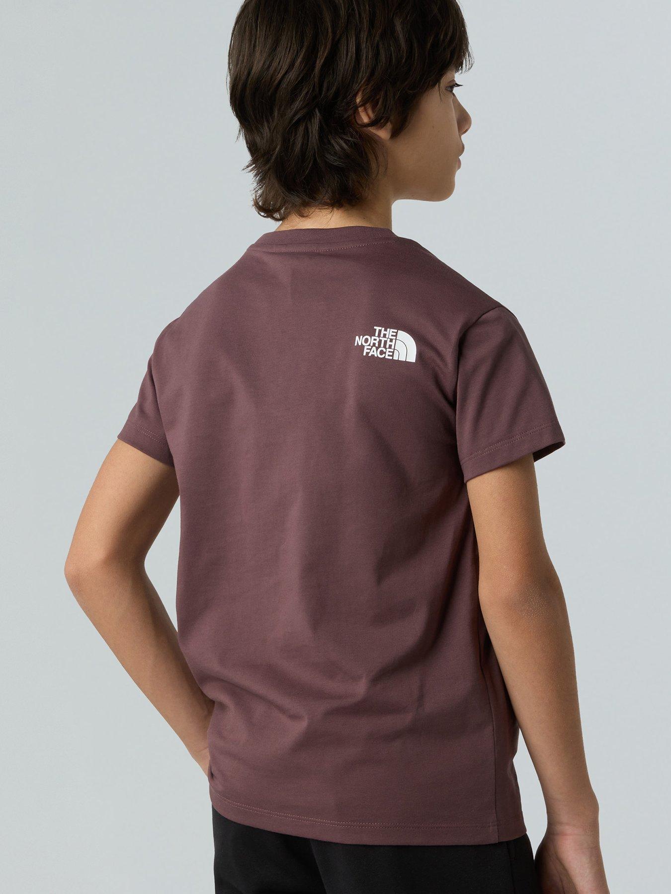  image of the-north-face-teen-simple-dome-t-shirt-brown