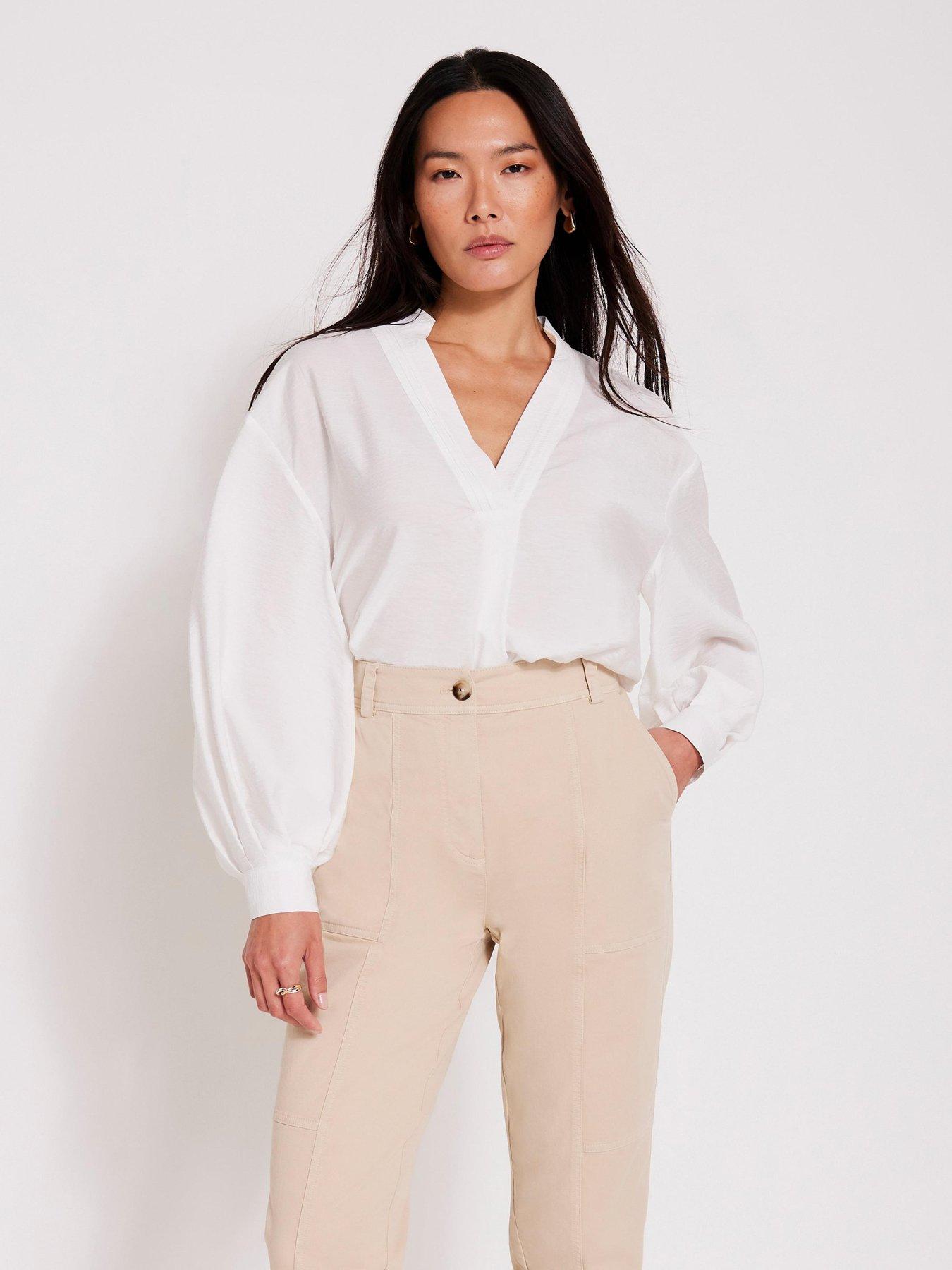 Image 2 of 6 of Mint Velvet Throw On Blouse - White