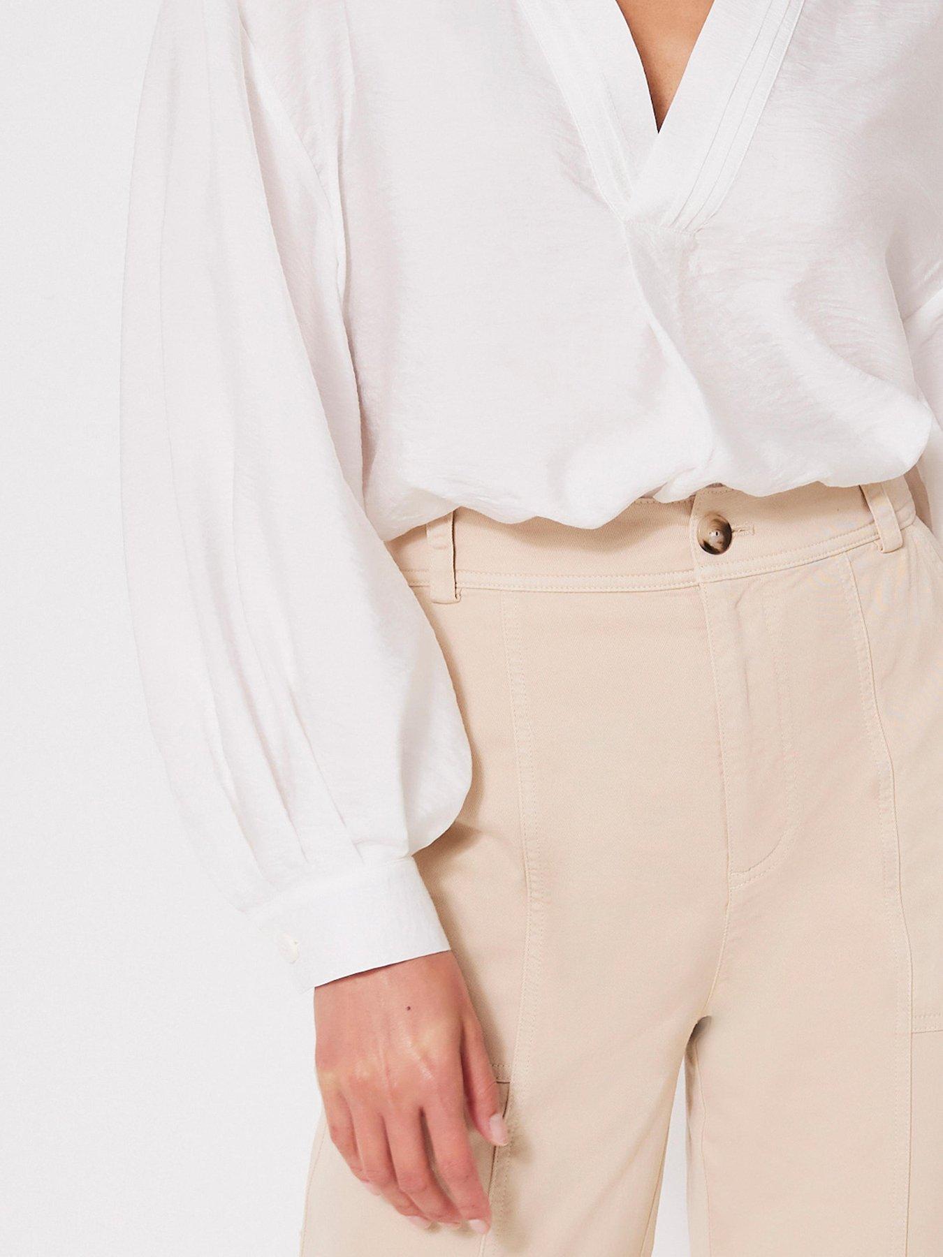 Image 4 of 6 of Mint Velvet Throw On Blouse - White