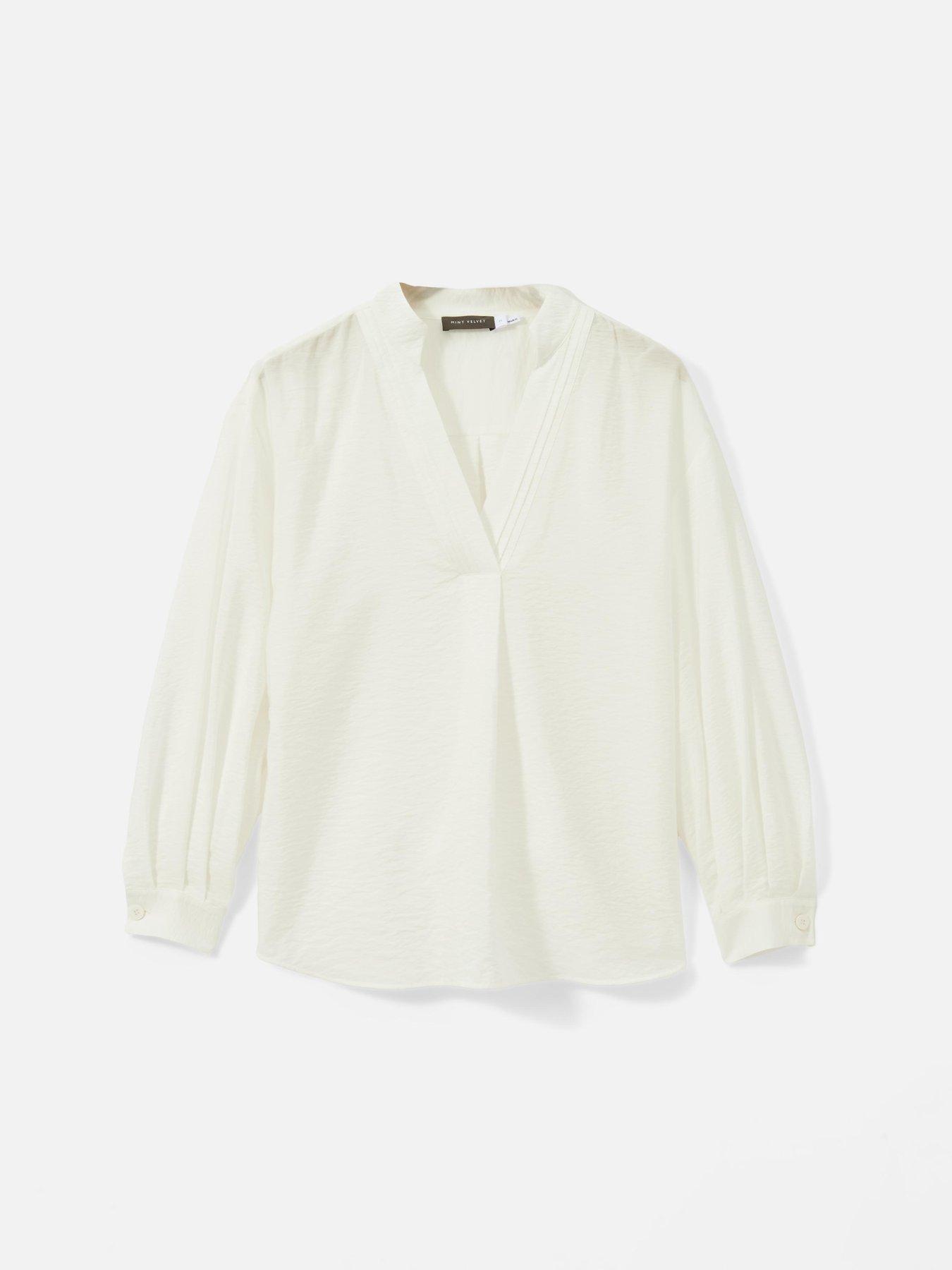 Image 5 of 6 of Mint Velvet Throw On Blouse - White