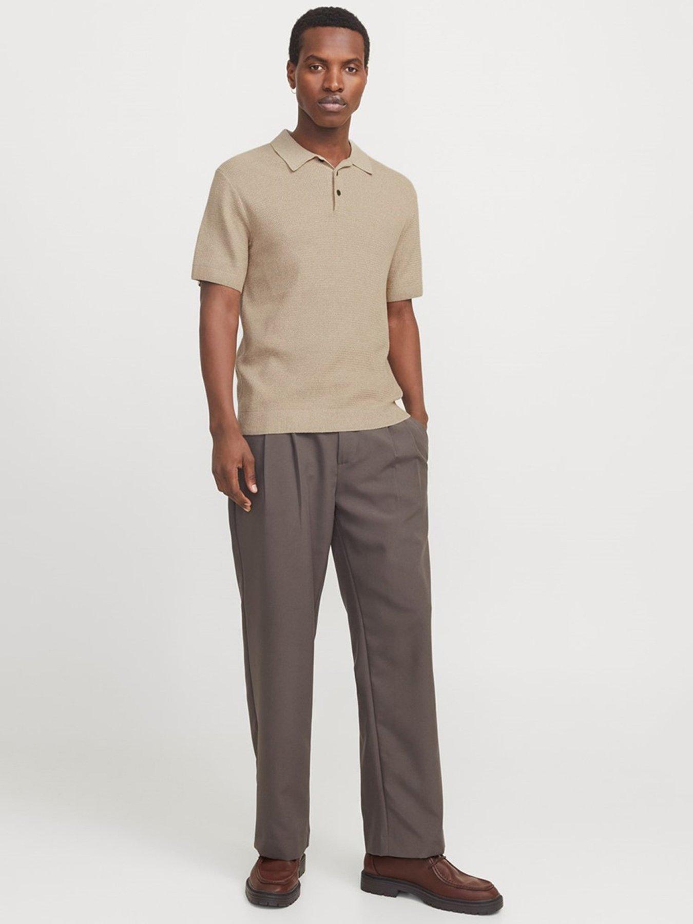 image of jack-jones-jack-amp-jones-premium-knitted-polo-shirt