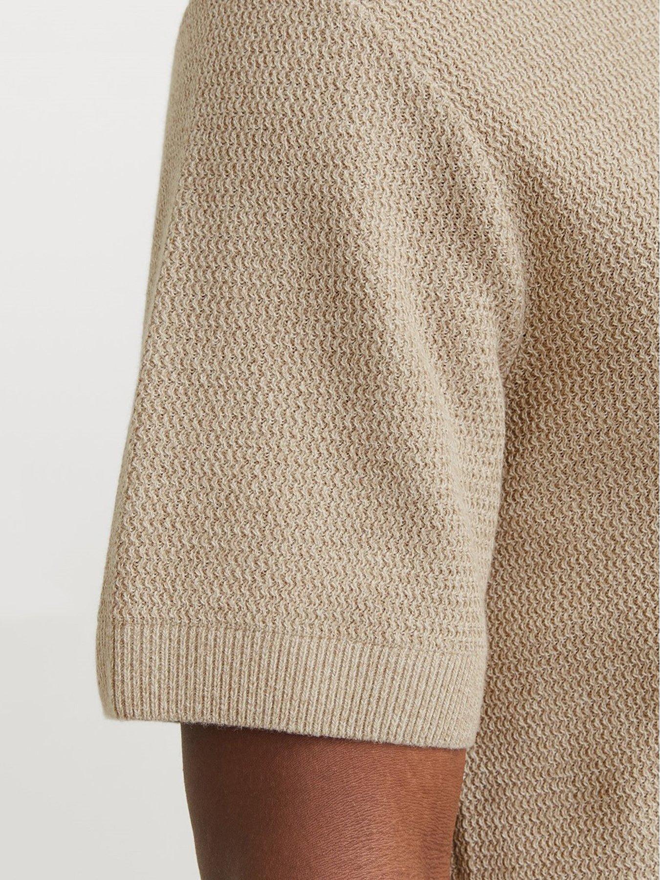  image of jack-jones-jack-amp-jones-premium-knitted-polo-shirt