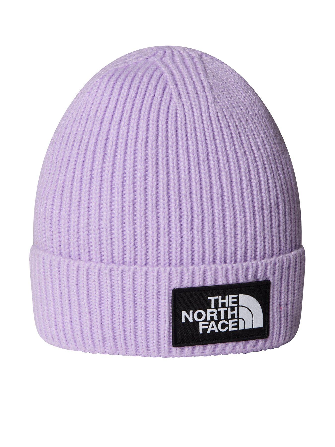 undefined Kids Tnf Logo Box Cuffed Beanie - Purple