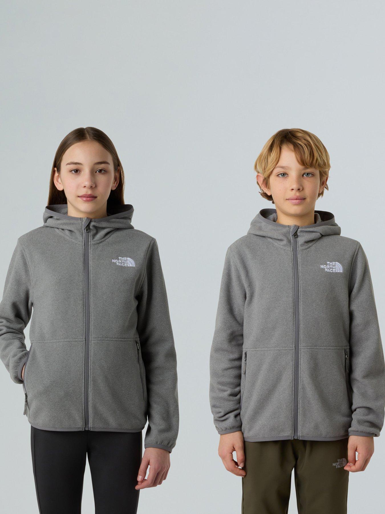 Image 1 of 6 of The North Face Teen Glacier Full Zip Hoodie - Grey