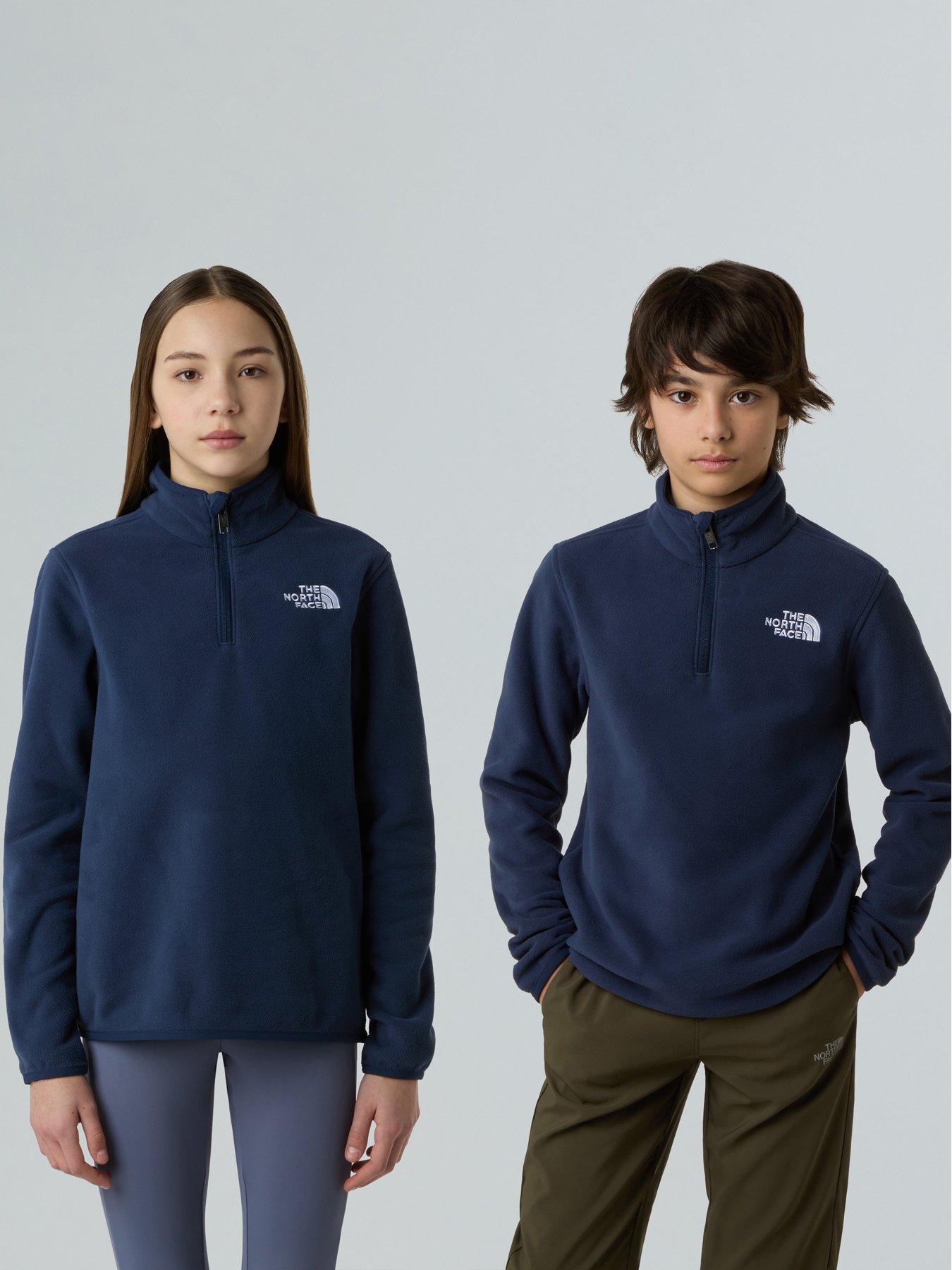 the-north-face-teen-glacier-14-zip-pullover-navy
