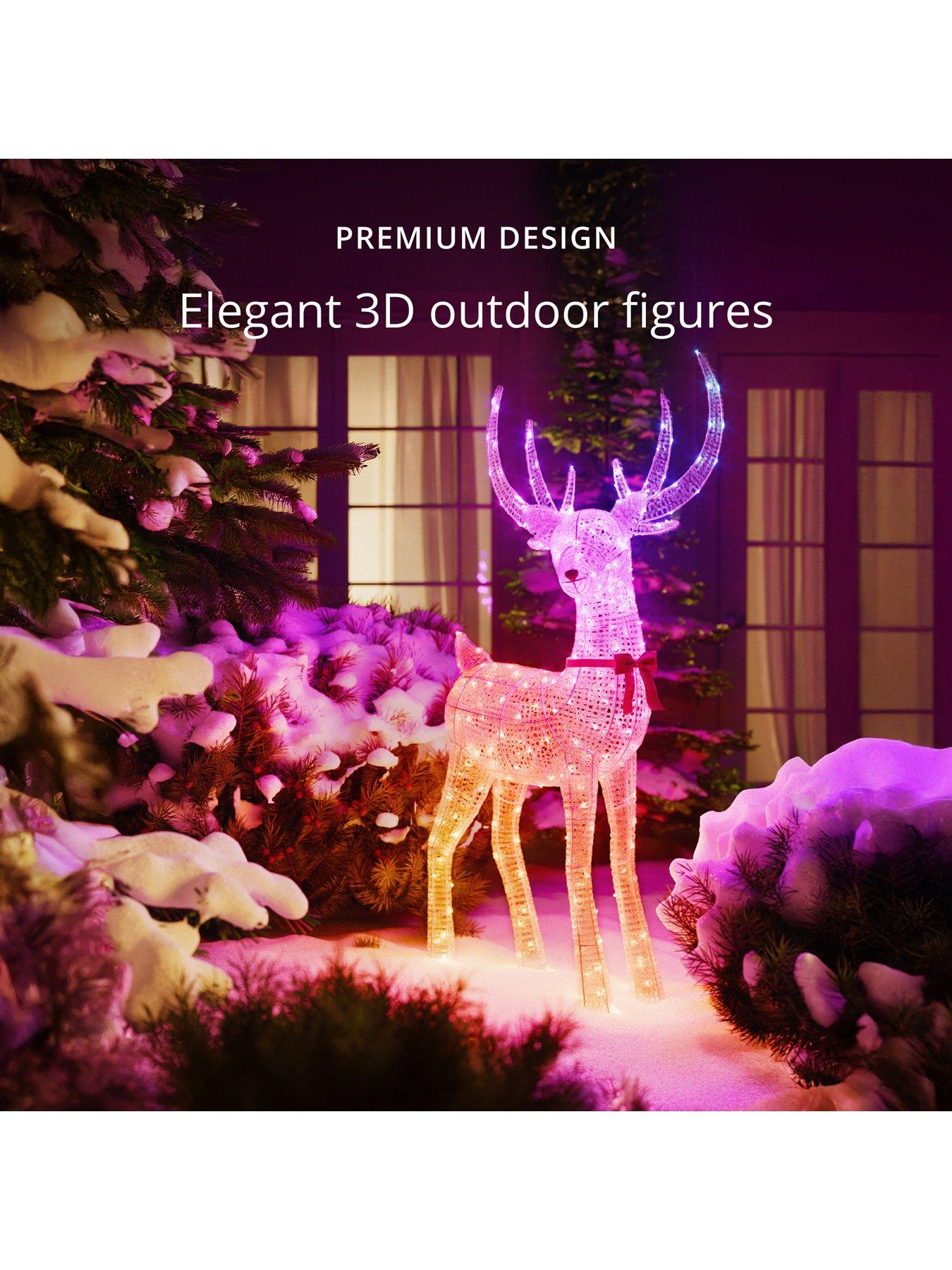Image 2 of 7 of Twinkly Reindeers Stag 250 Smart RGB + Warm White LEDs, IP44 for Outdoor Lighting Decoration