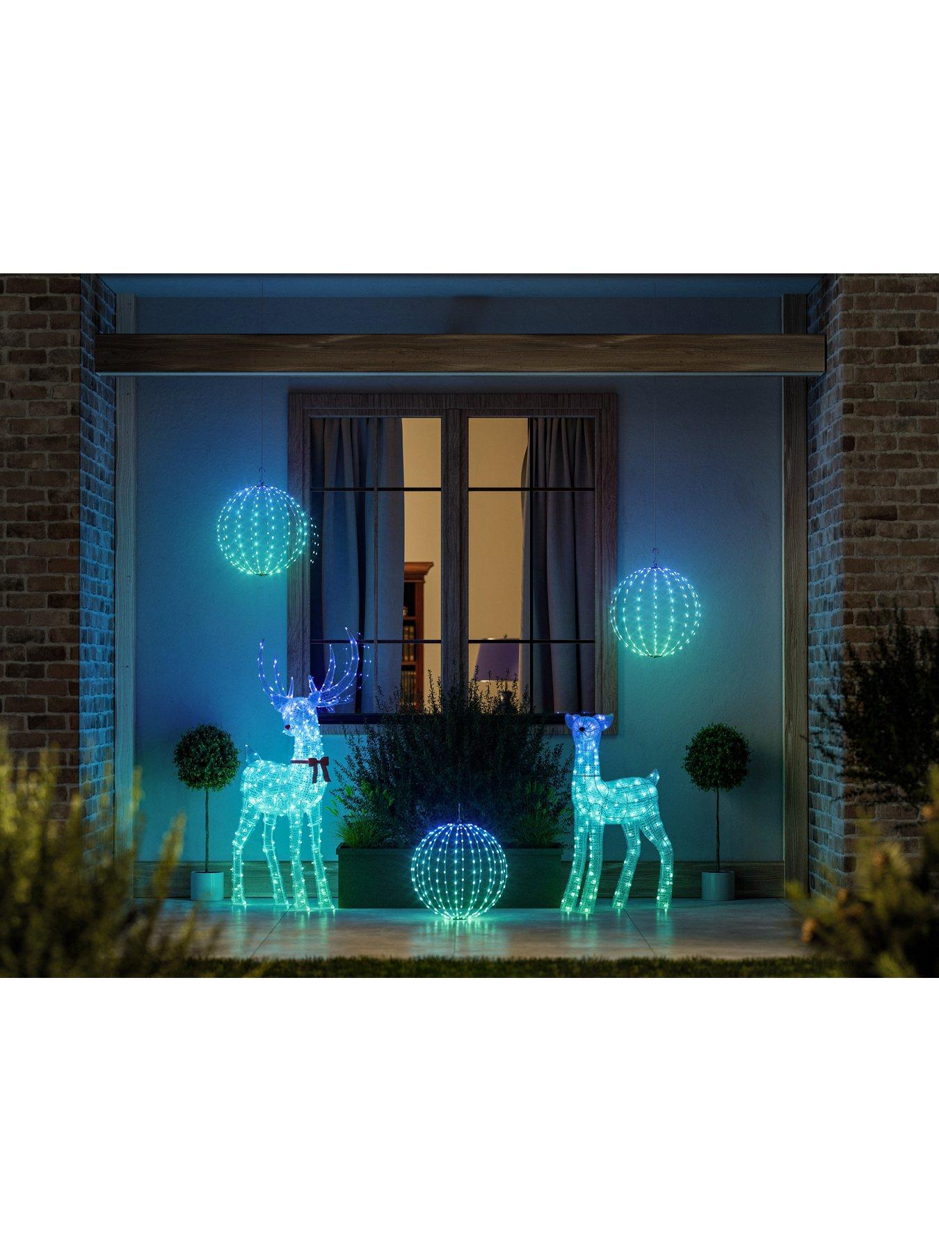 Image 5 of 7 of Twinkly Reindeers Doe 200 Smart RGB + Warm White LEDs, IP44 for Outdoor Lighting Decoration