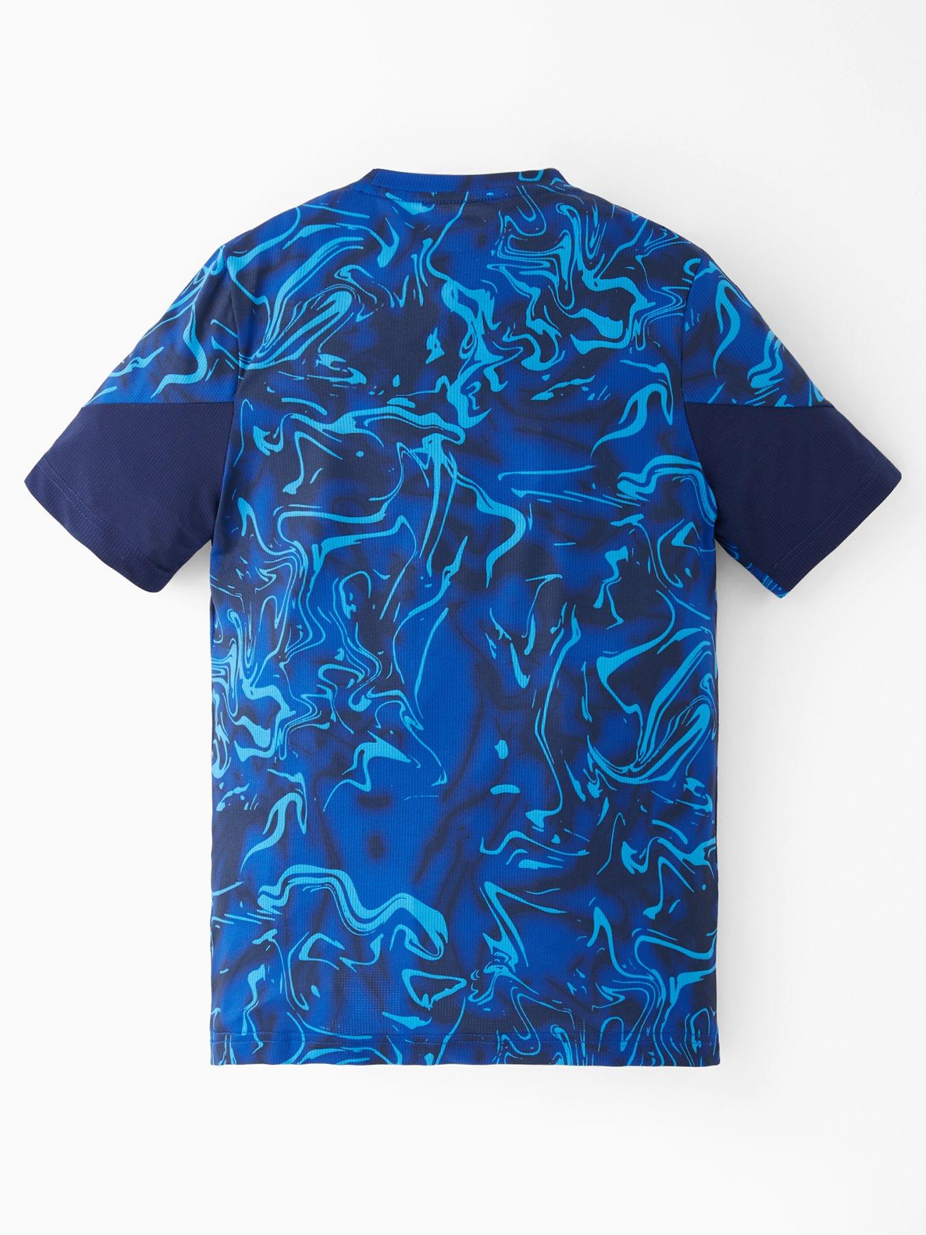  image of castore-everton-junior-2526-home-pre-match-shirt-blue