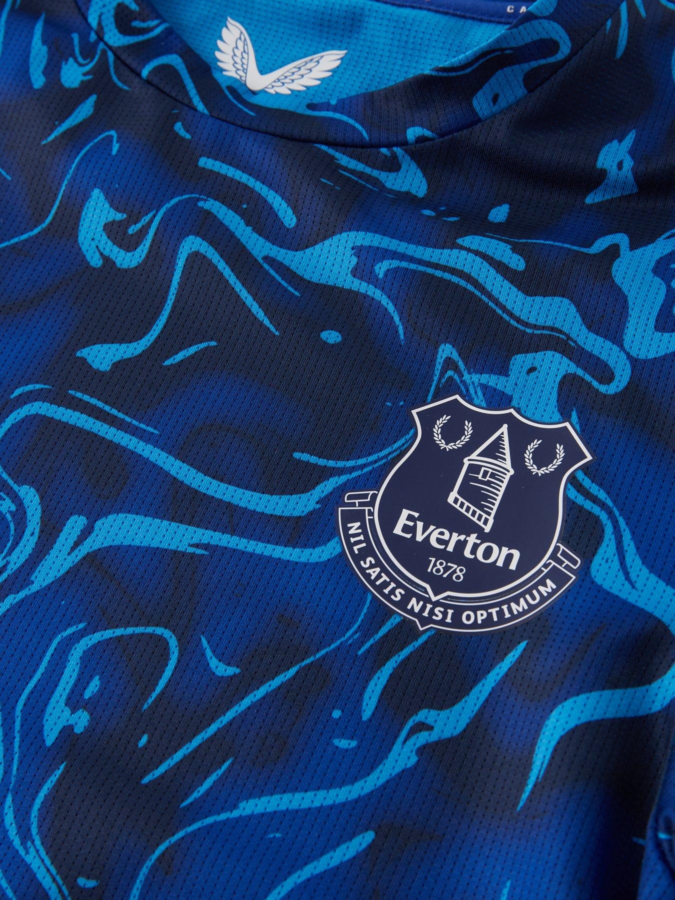  image of castore-everton-junior-2526-home-pre-match-shirt-blue