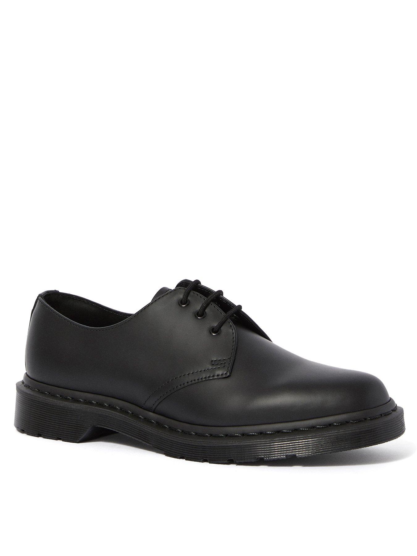  image of dr-martens-1461-mono-smooth-leather-oxford-shoes-black