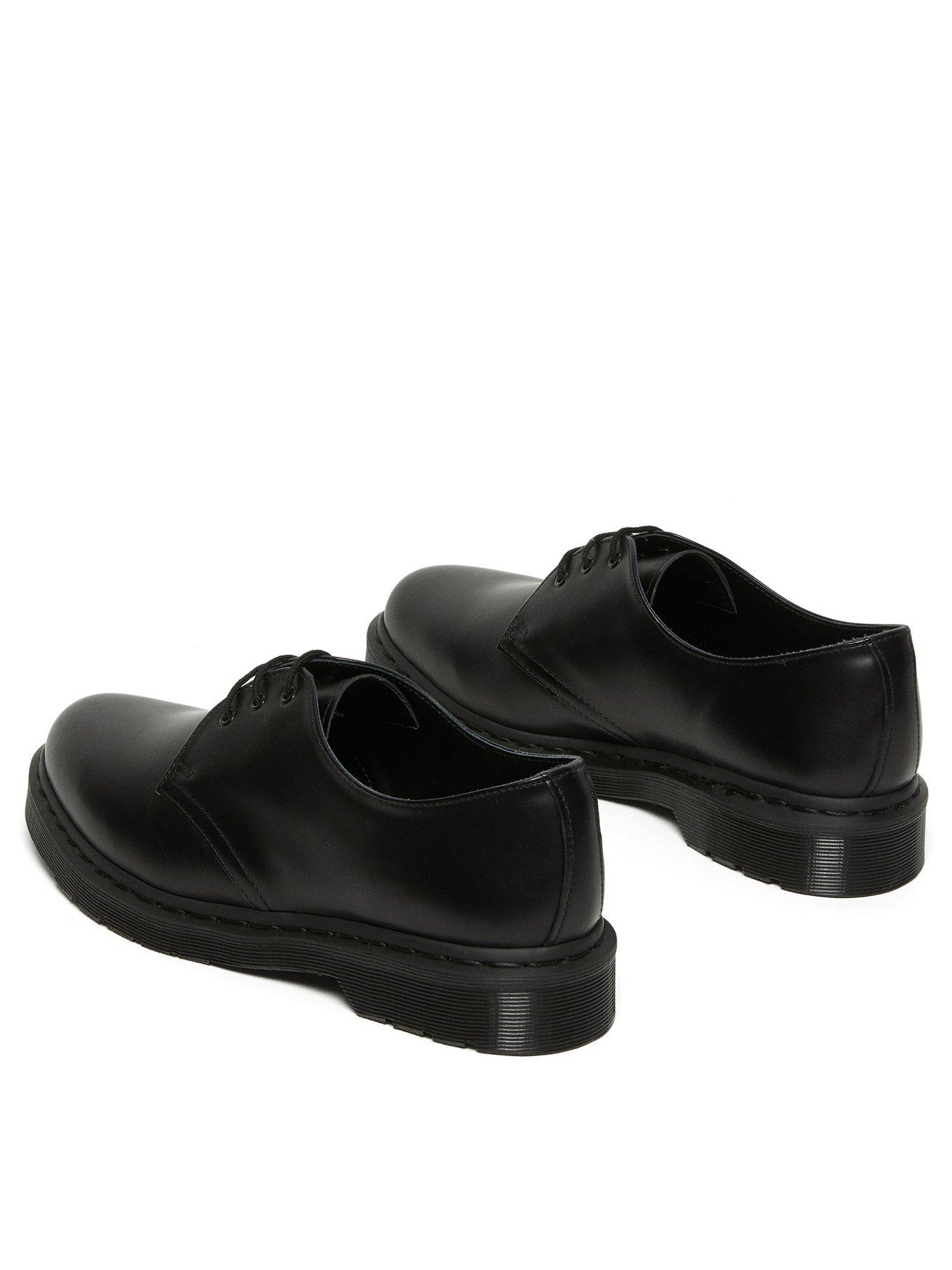  image of dr-martens-1461-mono-smooth-leather-oxford-shoes-black