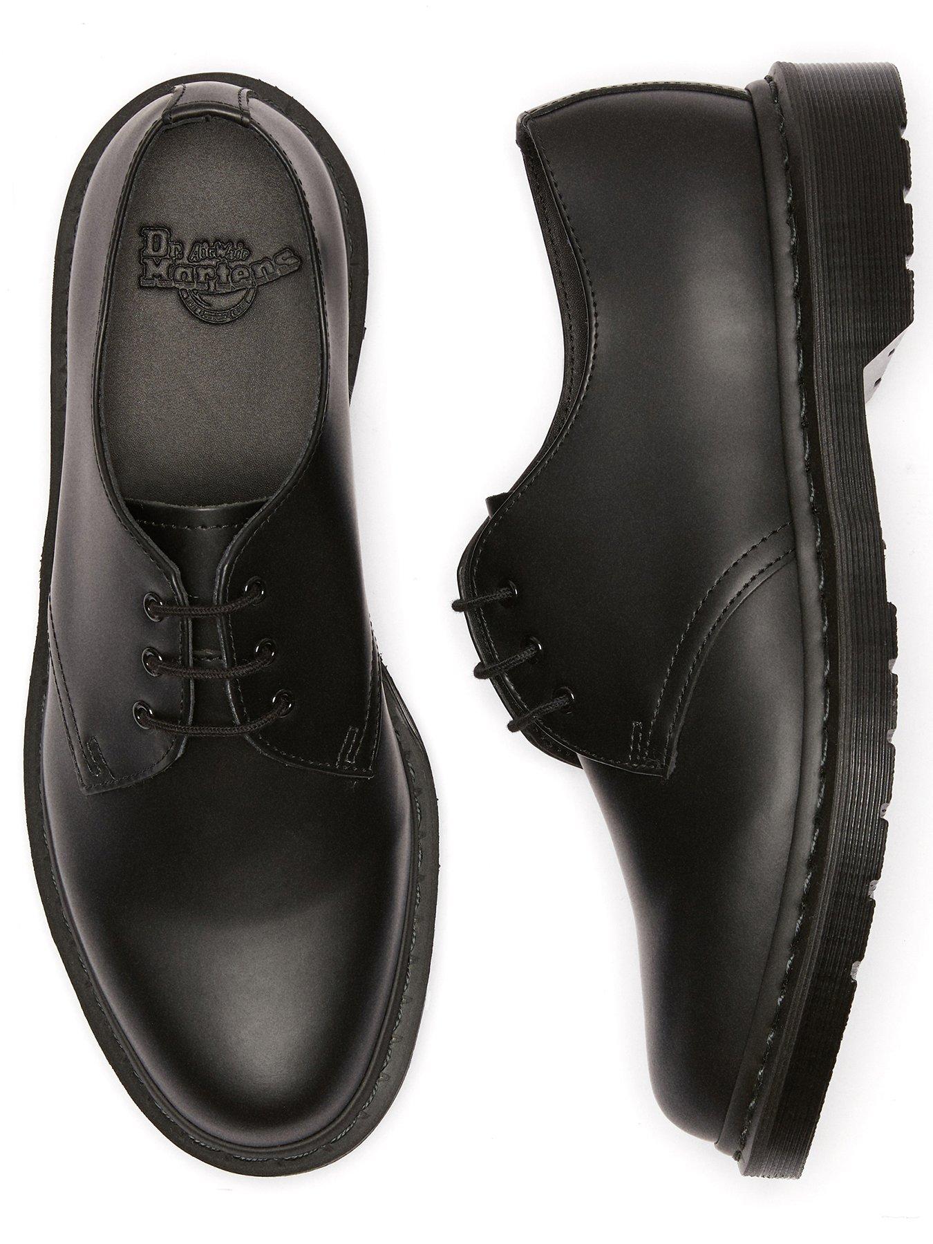  image of dr-martens-1461-mono-smooth-leather-oxford-shoes-black