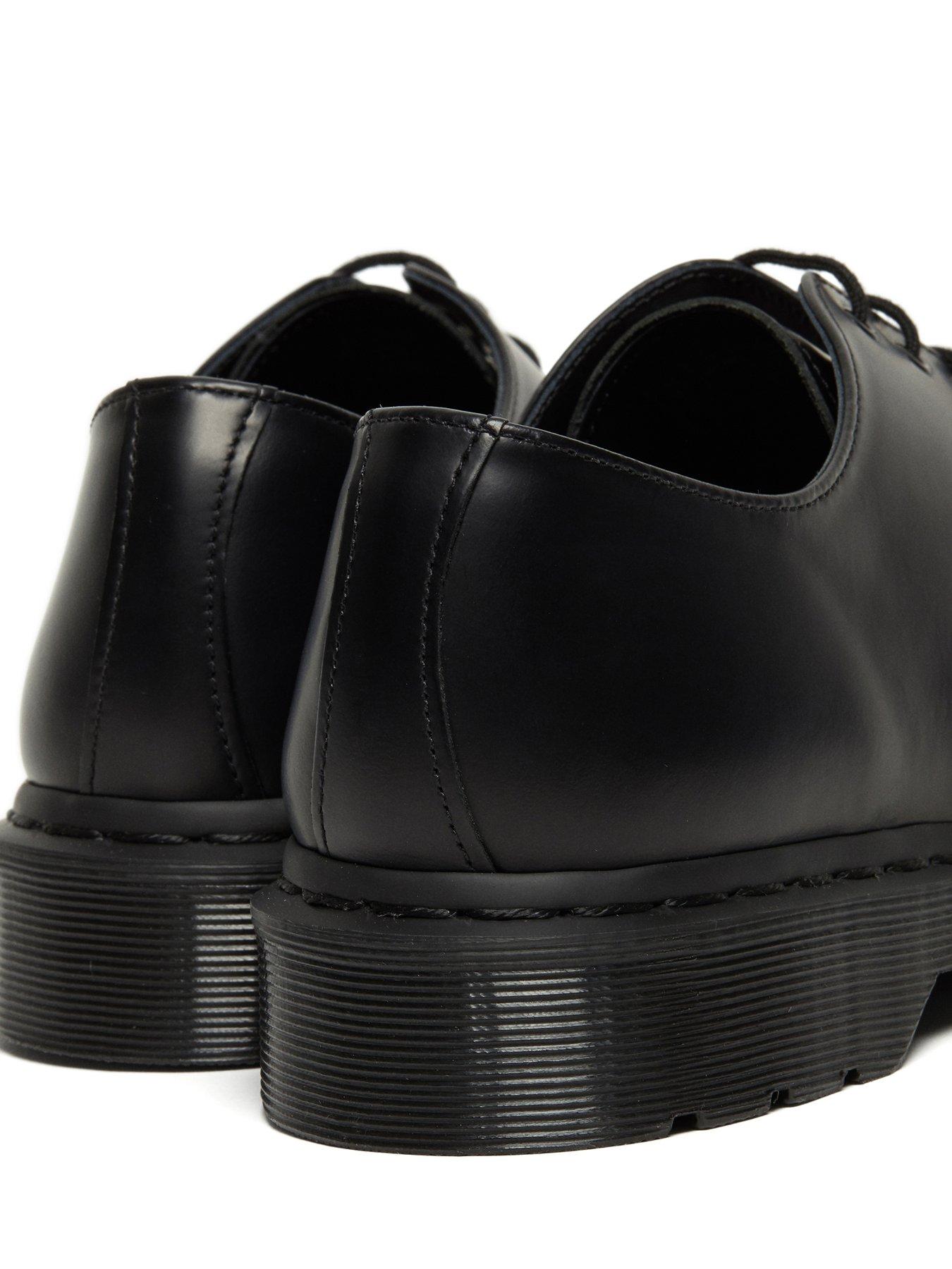  image of dr-martens-1461-mono-smooth-leather-oxford-shoes-black