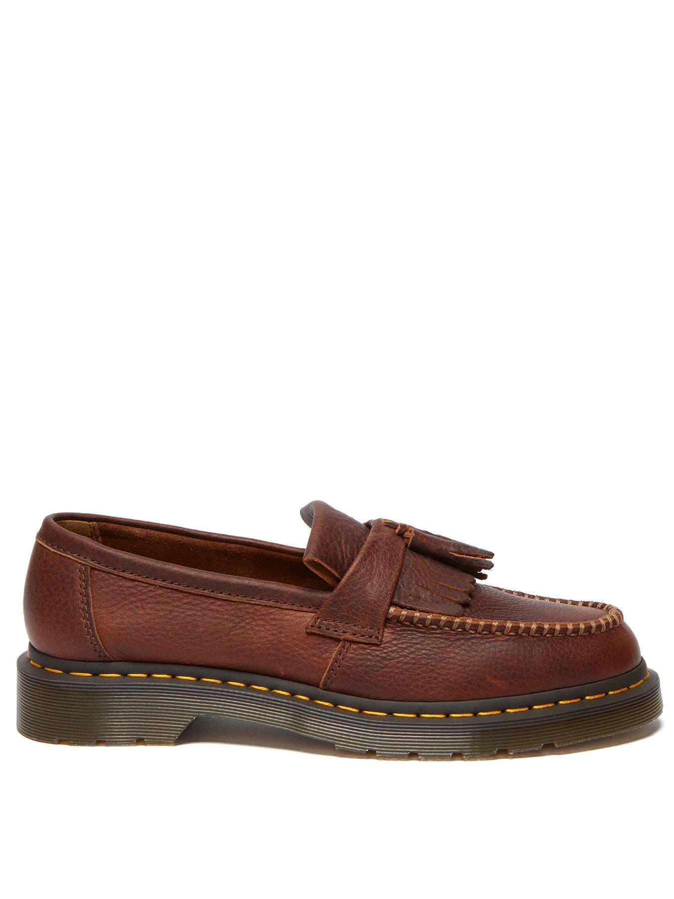 Image 1 of 7 of Dr Martens Adrian Ambassador Soft Leather Tassel Loafers - Brown