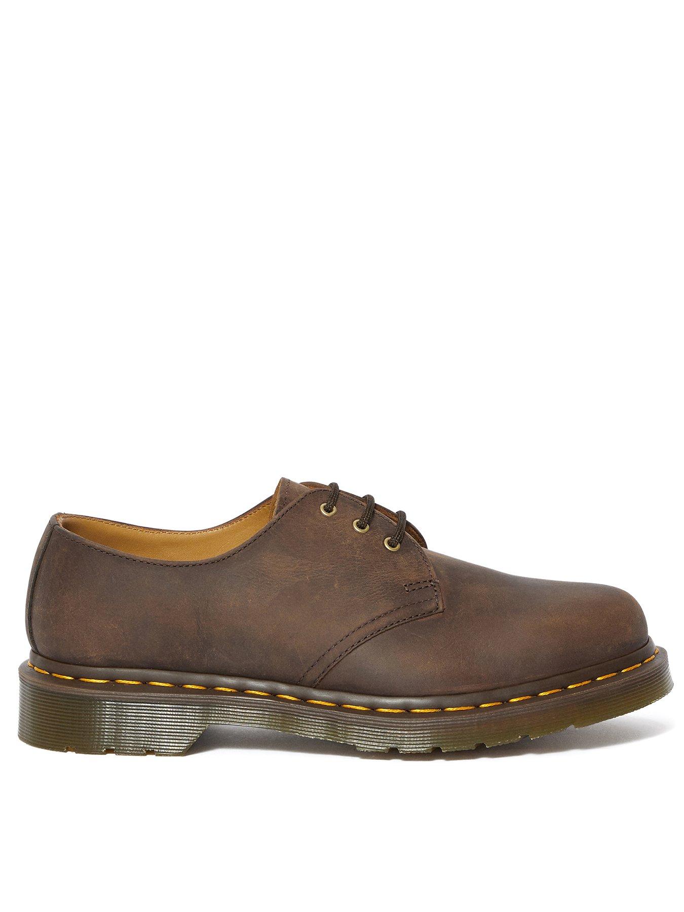 undefined Dr 1461 3 Eye Crazy Horse Lace Up Shoes - Brown