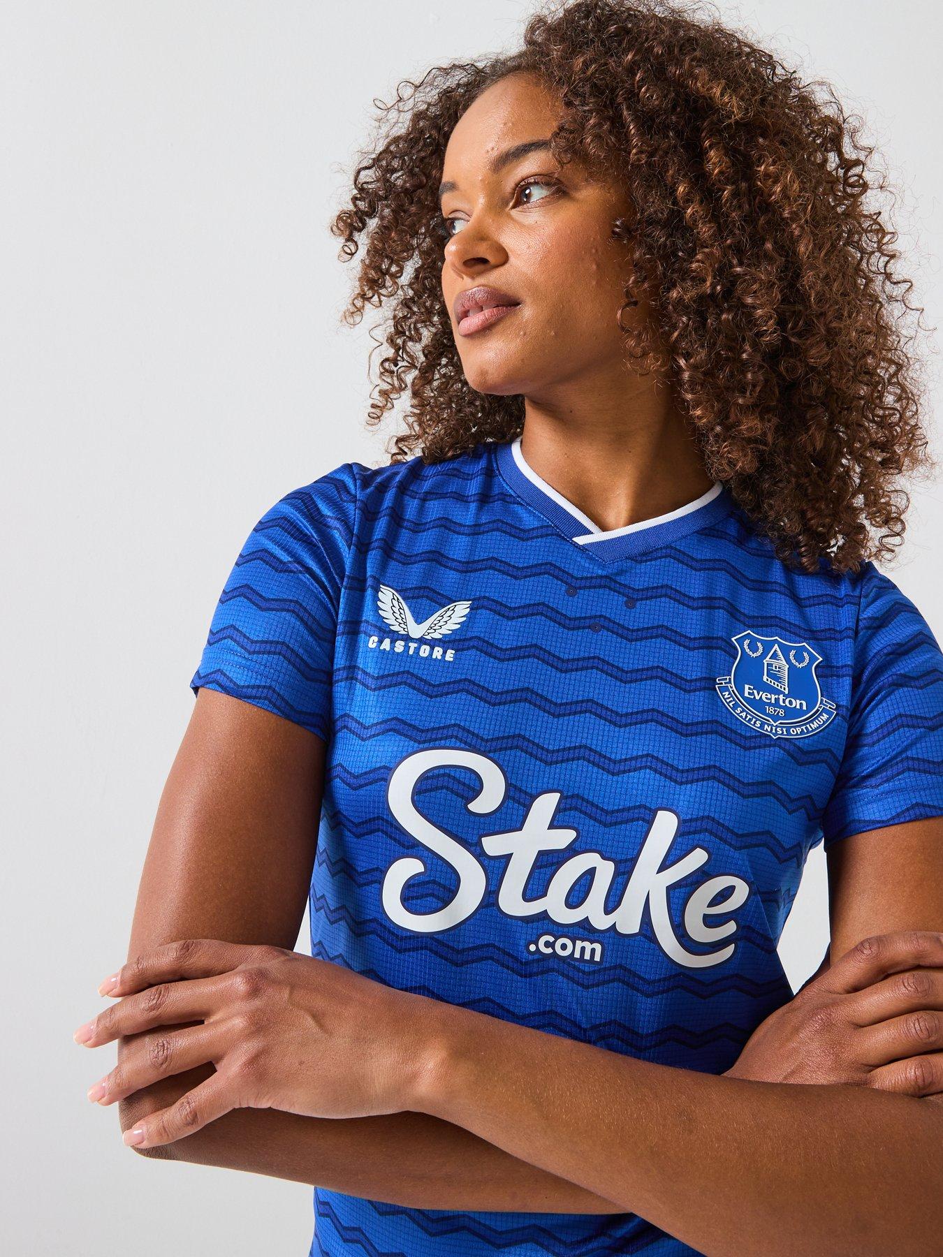  image of castore-everton-womens-2526-home-shirt-blue