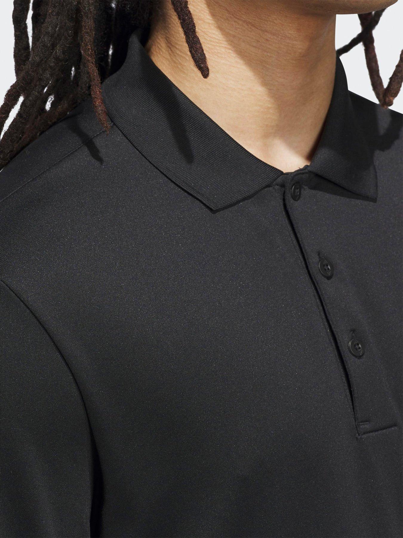 Image 4 of 4 of adidas Mens Golf Ultimate Long Sleeve Polo - Black