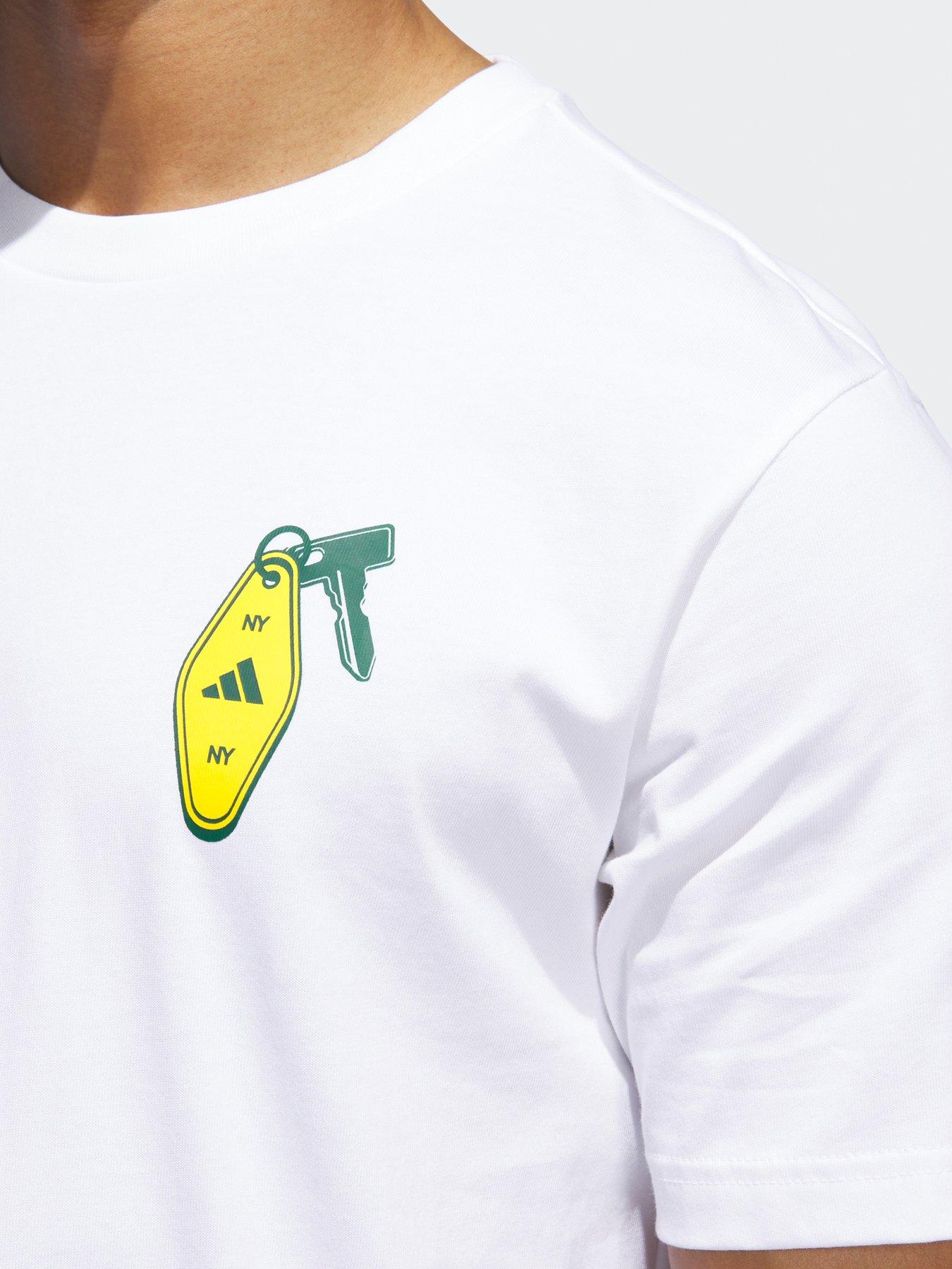 Image 4 of 5 of adidas Mens Golf Chip Nyc T-Shirt - White