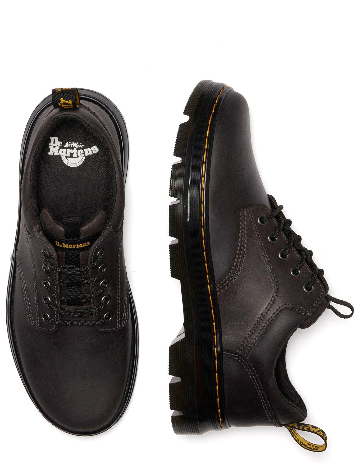 image of dr-martens-reeder-wyoming-leather-lace-up-utility-shoes-dark-grey